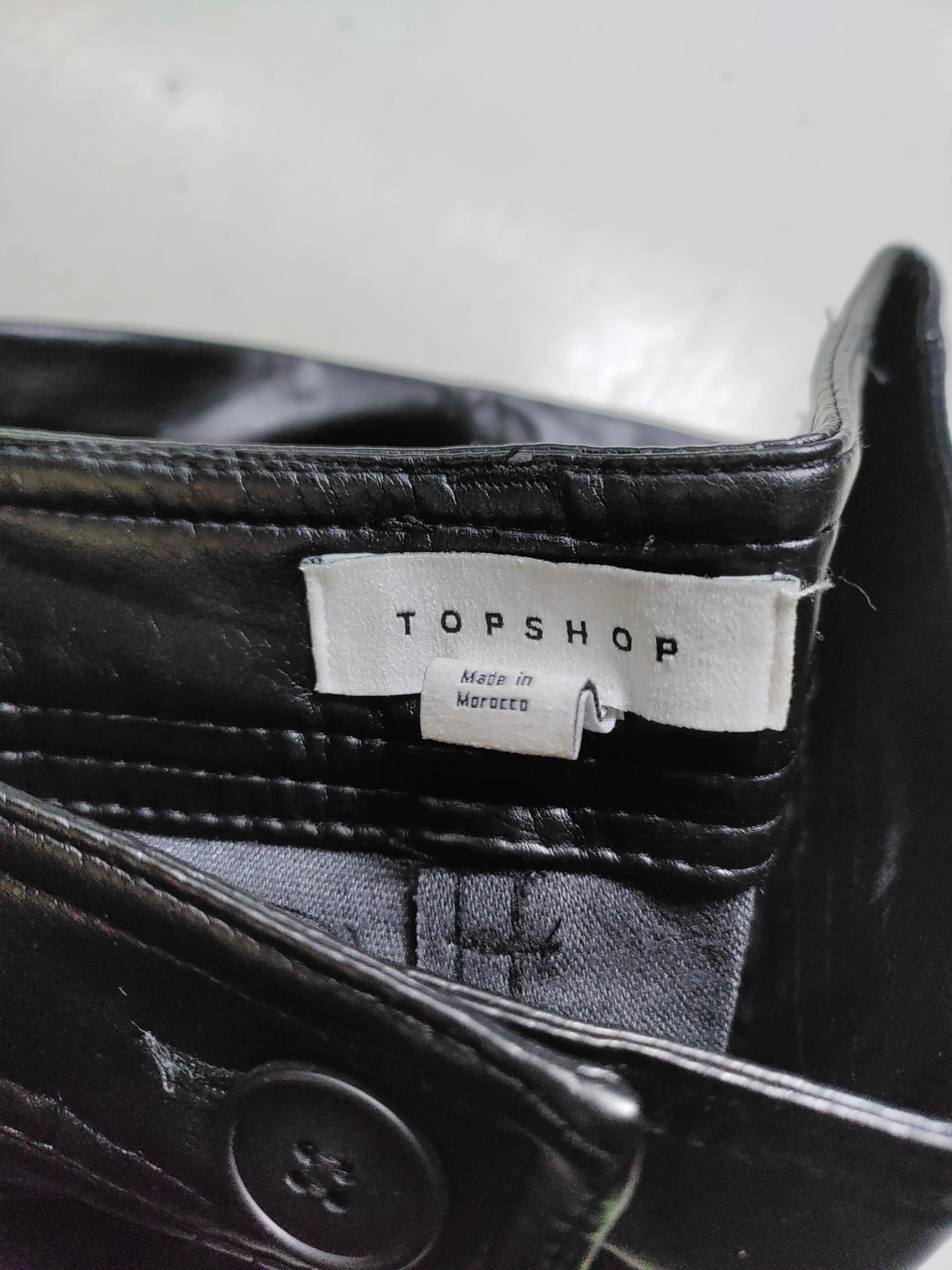 Topshop Women's Trousers UK 8 Black Viscose with Polyester Wide-Leg Cropped - Image 5