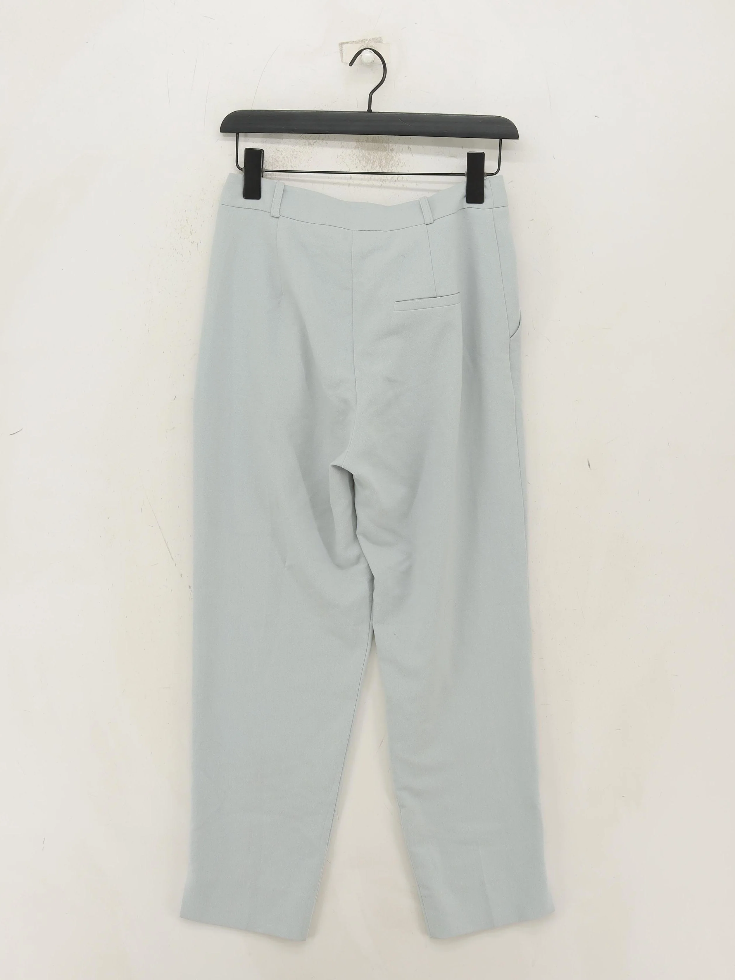 Topshop Women's Trousers UK 8 Blue Polyester with Viscose, Elastane Cropped - Image 2