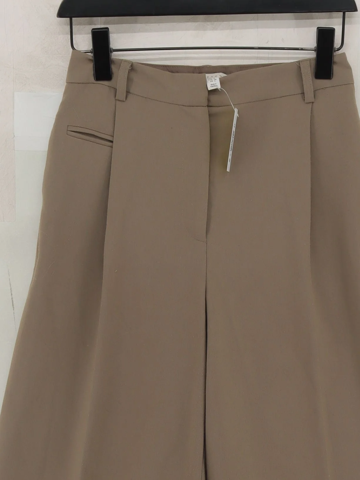 Topshop Women's Trousers UK 8 Tan Polyester with Viscose, Elastane Chino - Image 3