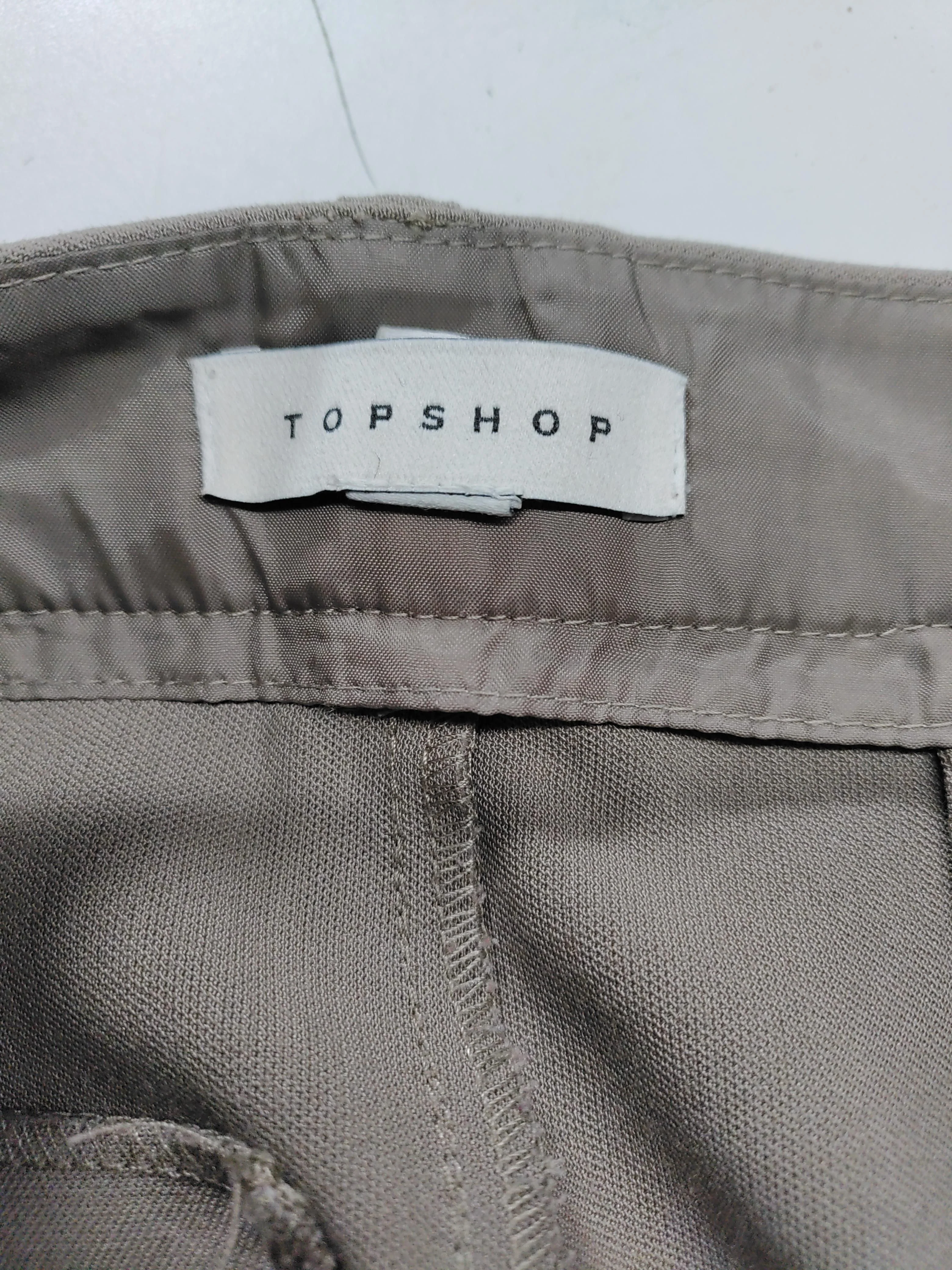 Topshop Women's Trousers UK 8 Tan Polyester with Viscose, Elastane Chino - Image 7