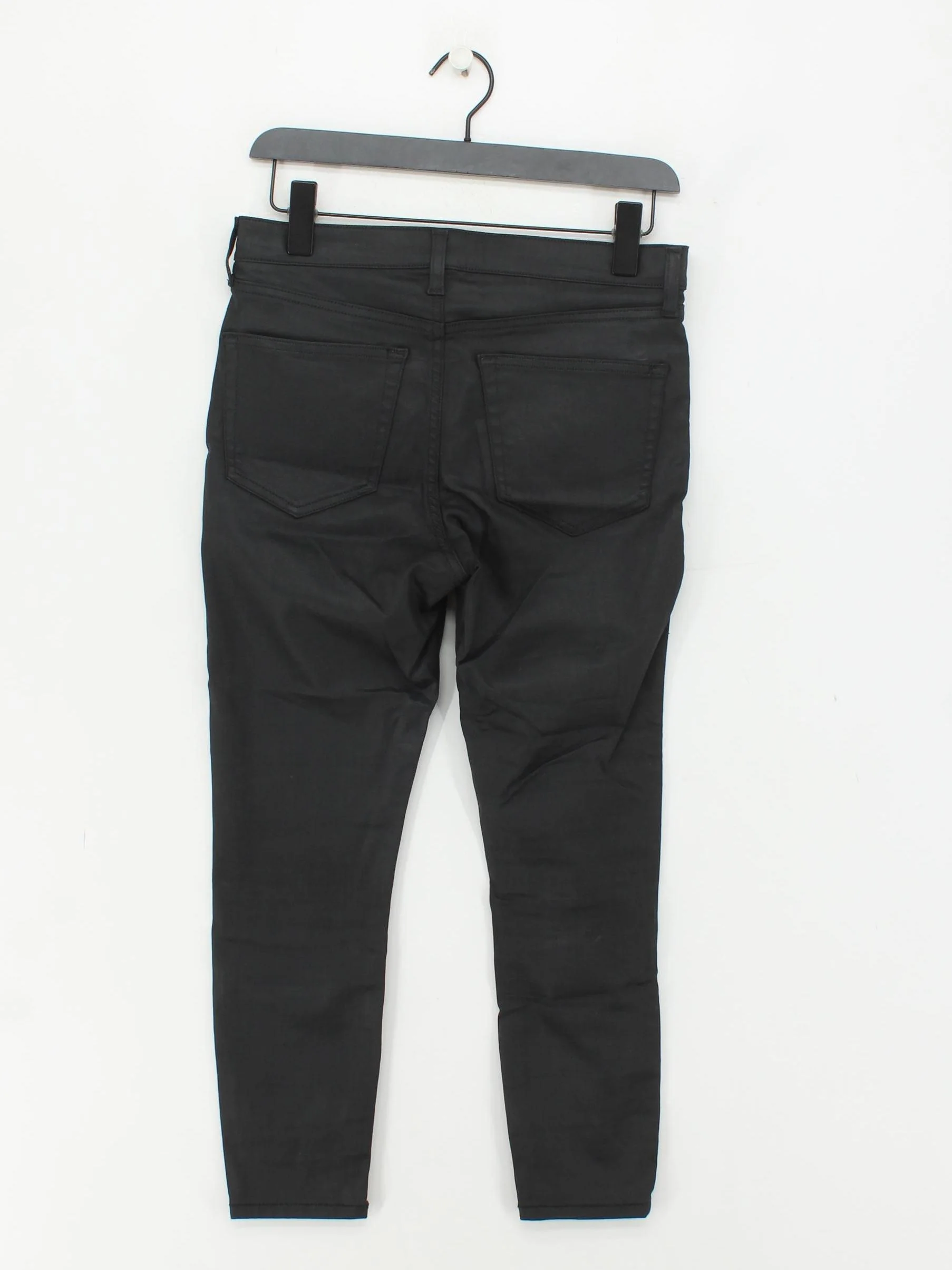 Topshop Women's Trousers W 30 in Black Cotton with Polyester, Elastane Chino - Image 2