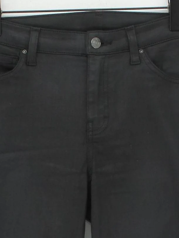 Topshop Women's Trousers W 30 in Black Cotton with Polyester, Elastane Chino - Image 3