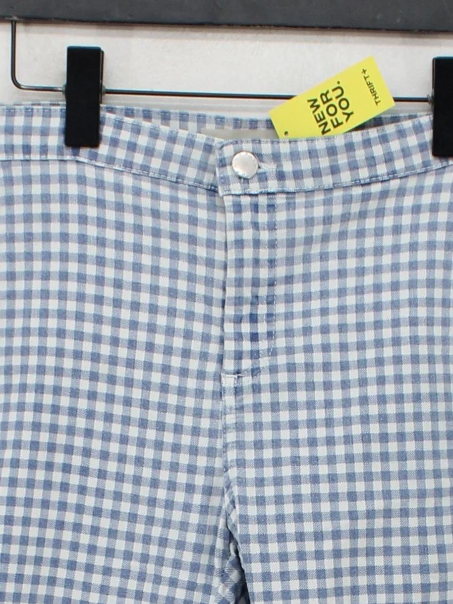 Topshop Women's Trousers W 30 in Blue Cotton with Polyester, Elastane Chino - Image 3