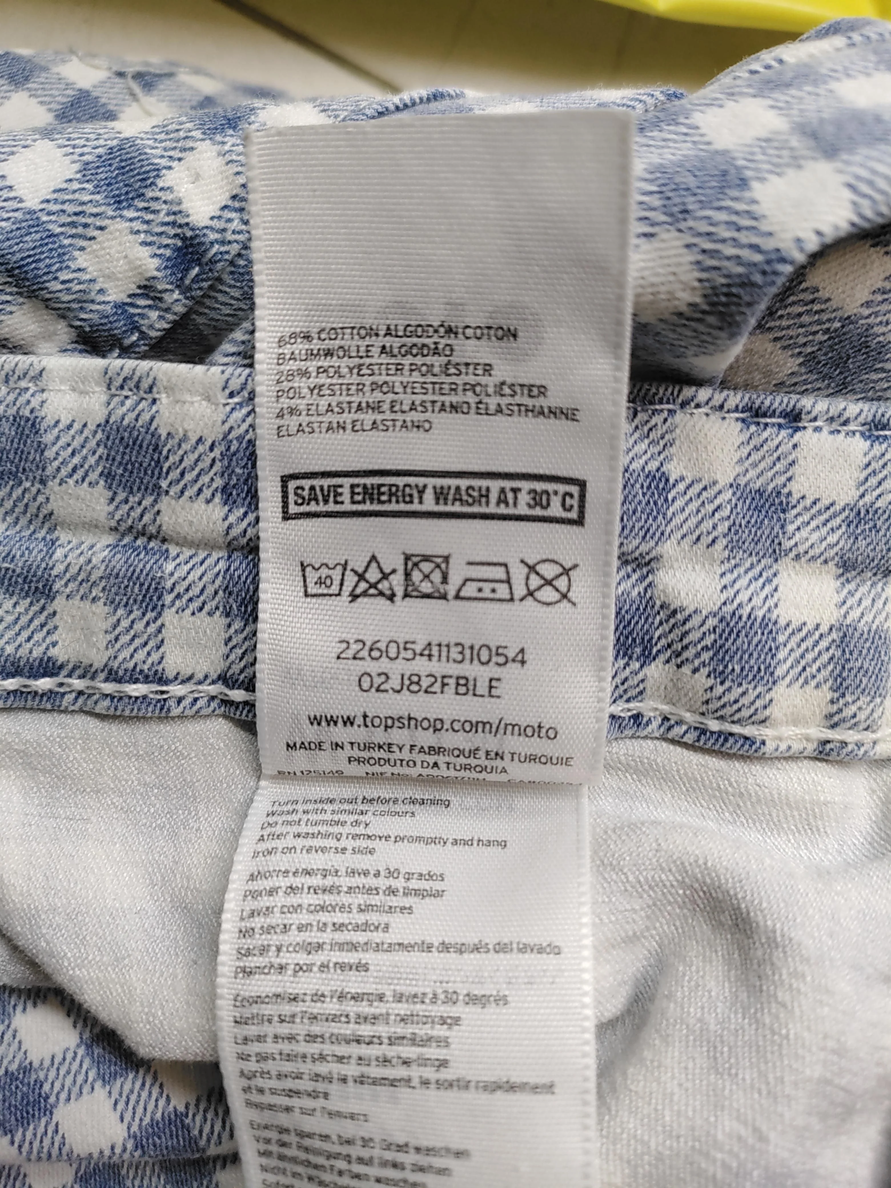 Topshop Women's Trousers W 30 in Blue Cotton with Polyester, Elastane Chino - Image 7