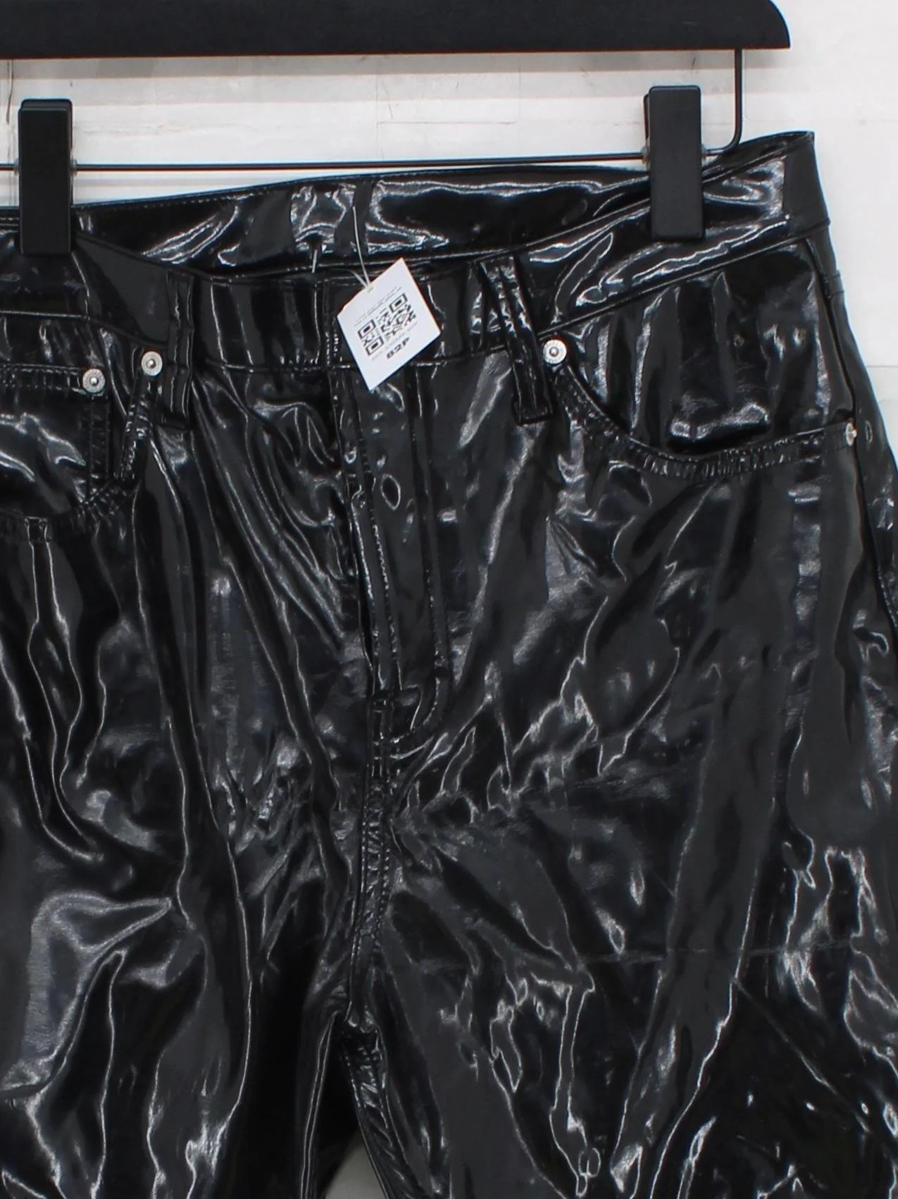 Topshop Women's Trousers W 34 in Black 100% Polyester Straight Chino - Image 3