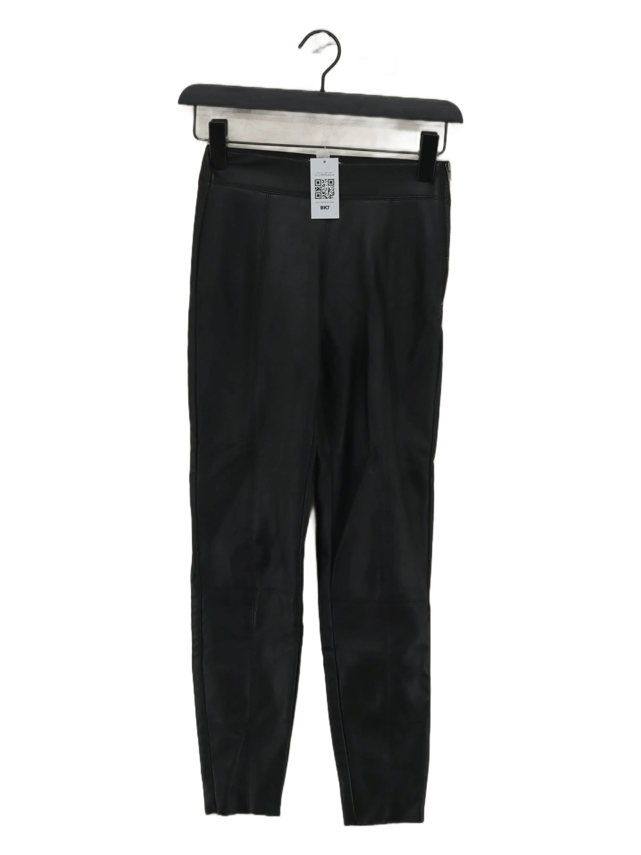 Topshop Women's Trousers XXS Brown 100% Faux Leather Skinny Sweatpants