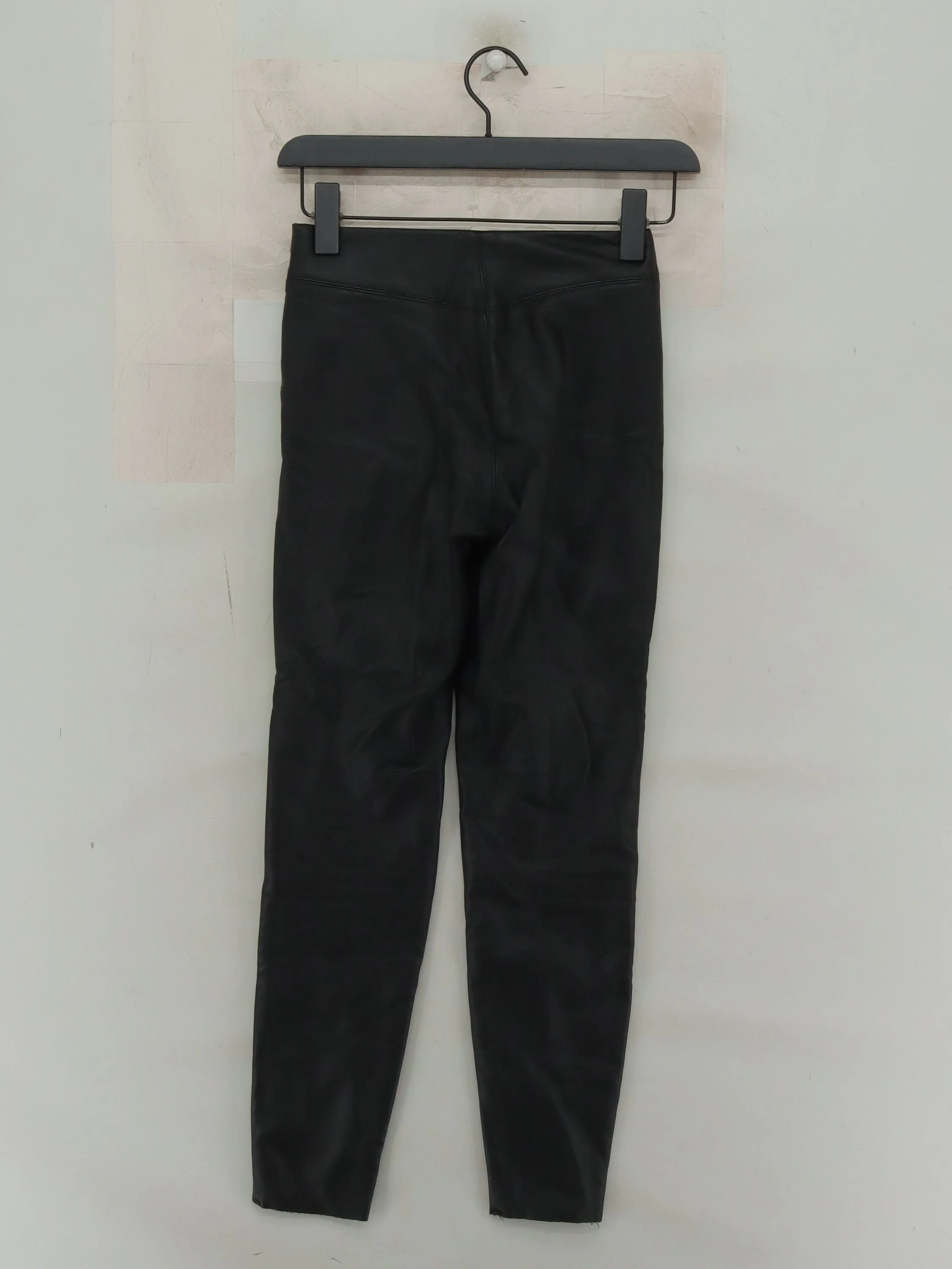 Topshop Women's Trousers XXS Brown 100% Faux Leather Skinny Sweatpants - Image 2