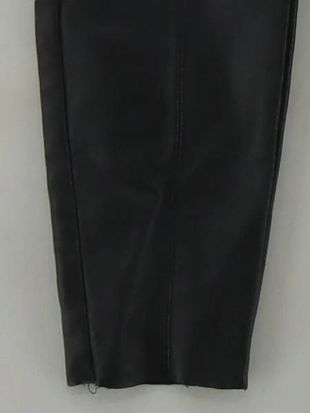 Topshop Women's Trousers XXS Brown 100% Faux Leather Skinny Sweatpants - Image 4