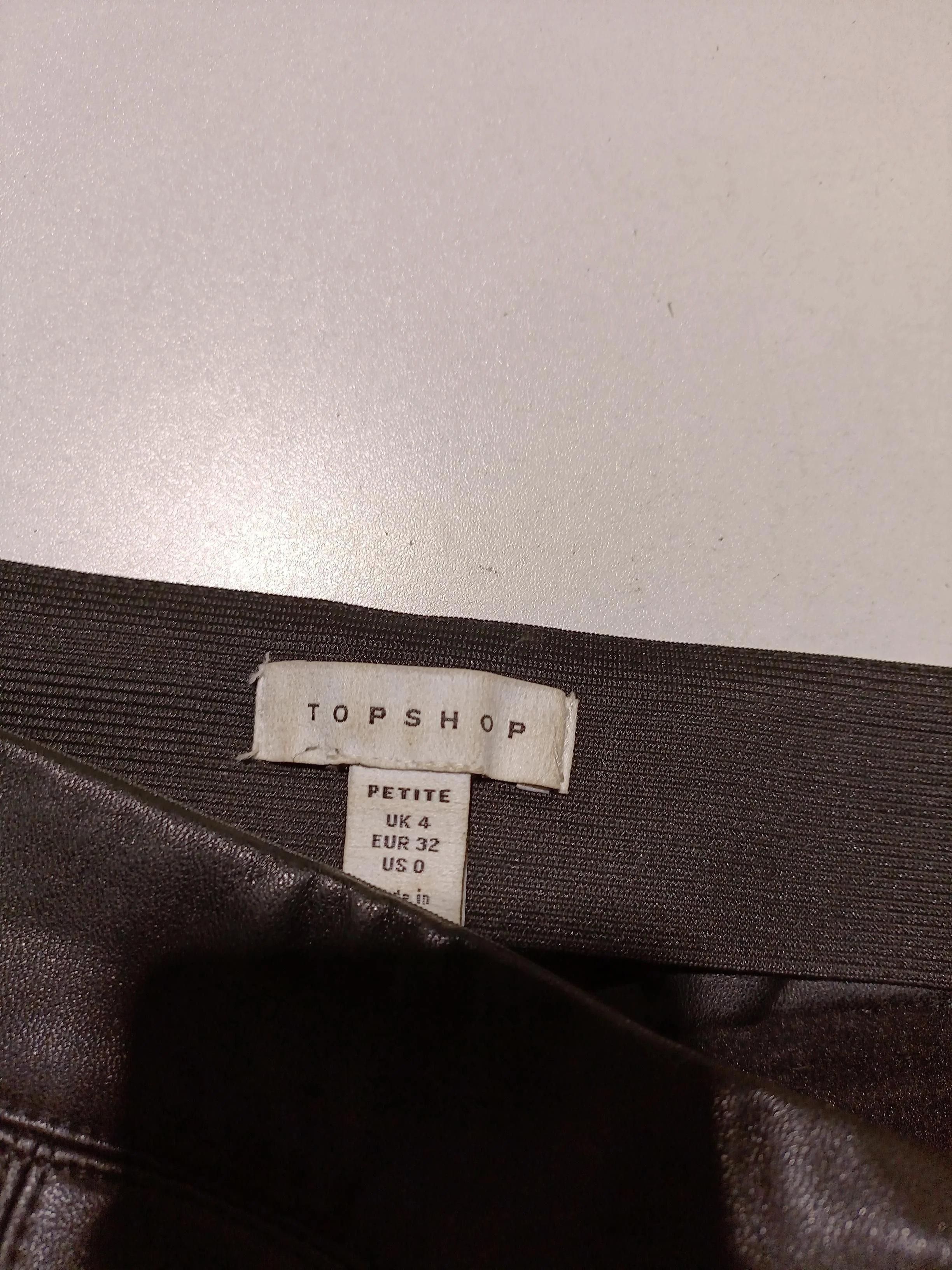 Topshop Women's Trousers XXS Brown 100% Faux Leather Skinny Sweatpants - Image 5