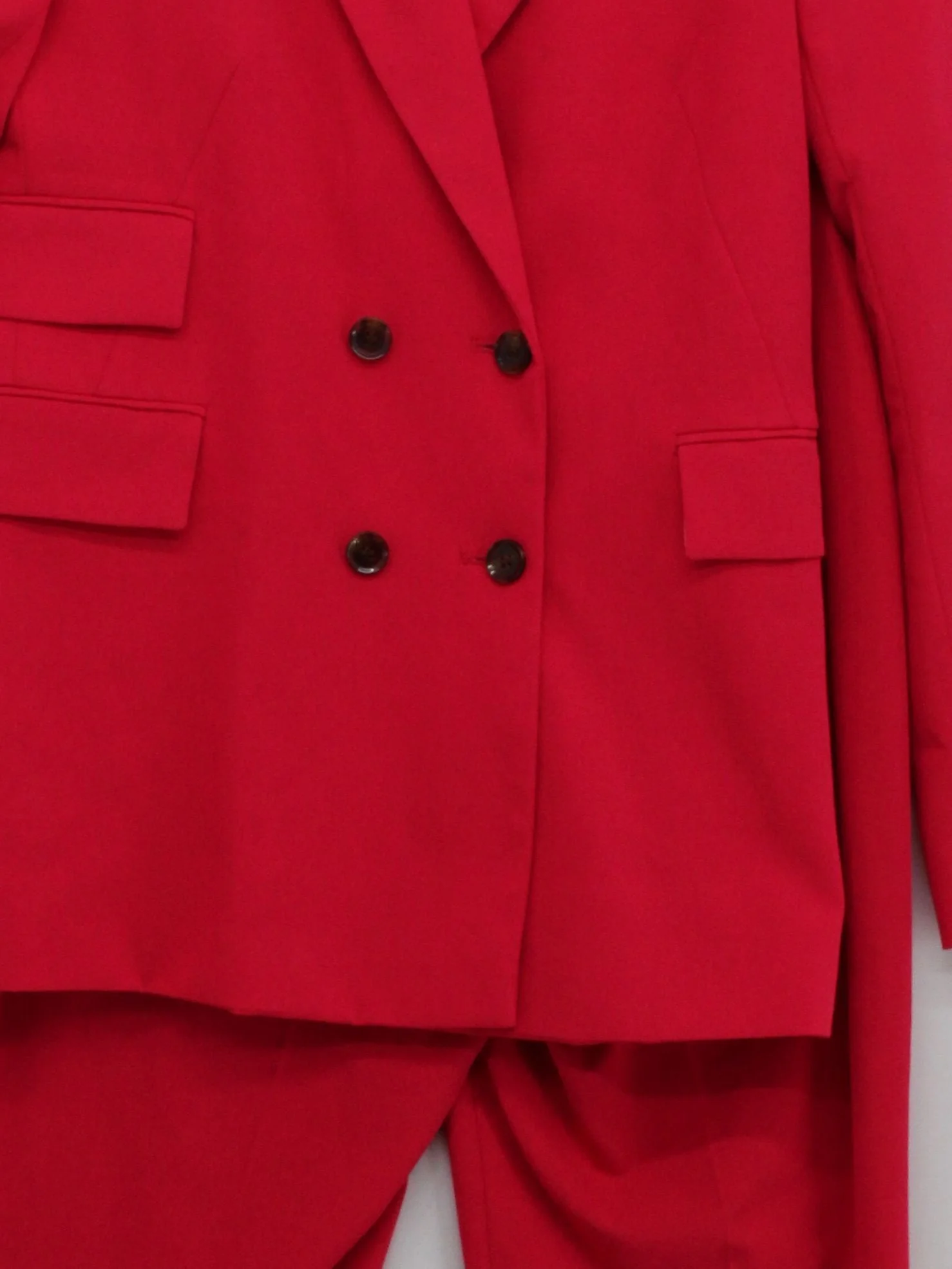 Topshop Women's Two Piece Suit UK 8 Red Polyester - Image 3