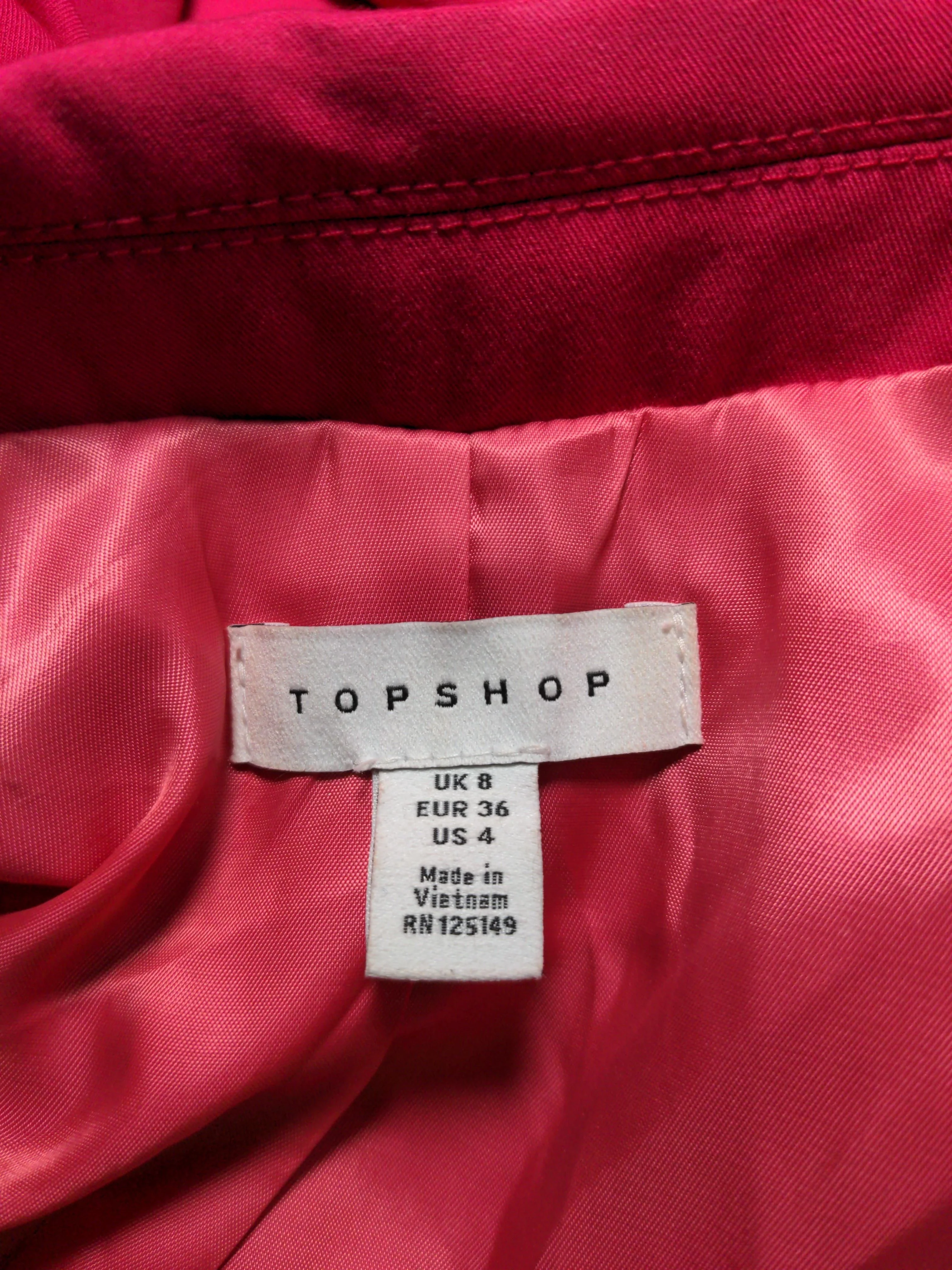 Topshop Women's Two Piece Suit UK 8 Red Polyester - Image 6