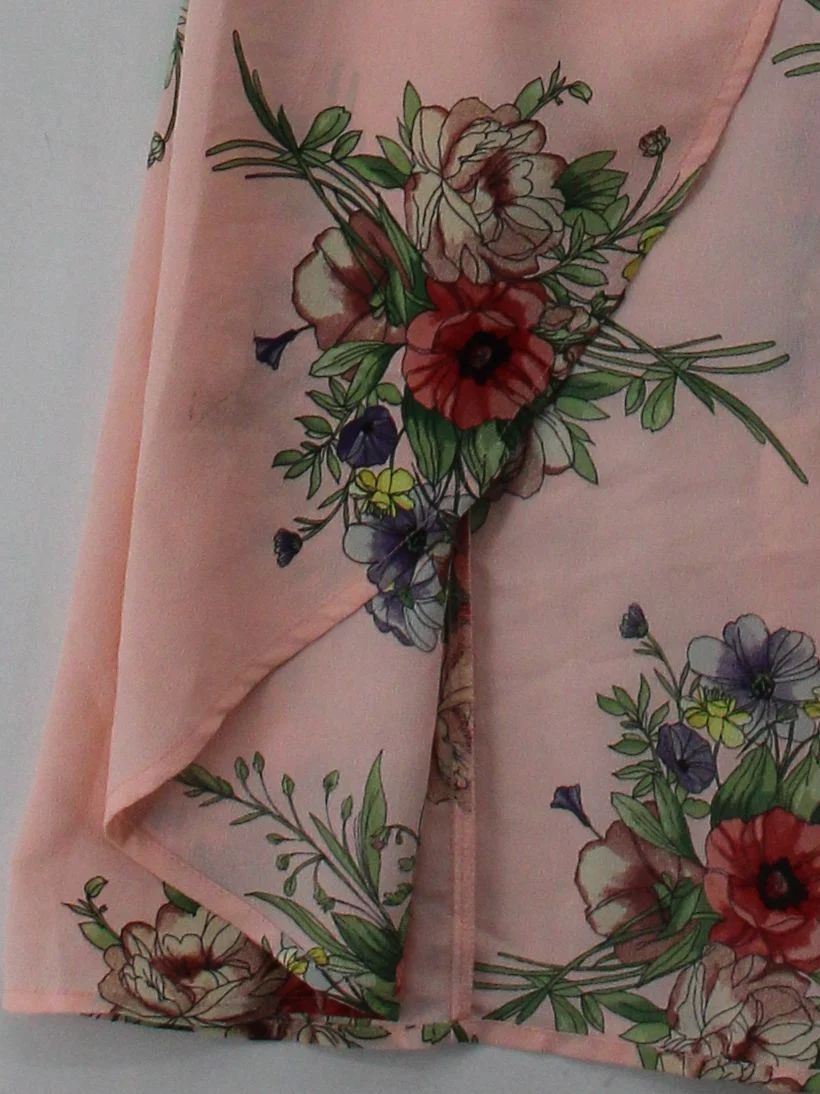 Topshop Wrap Midi Dress UK10 in Pink - Image 4