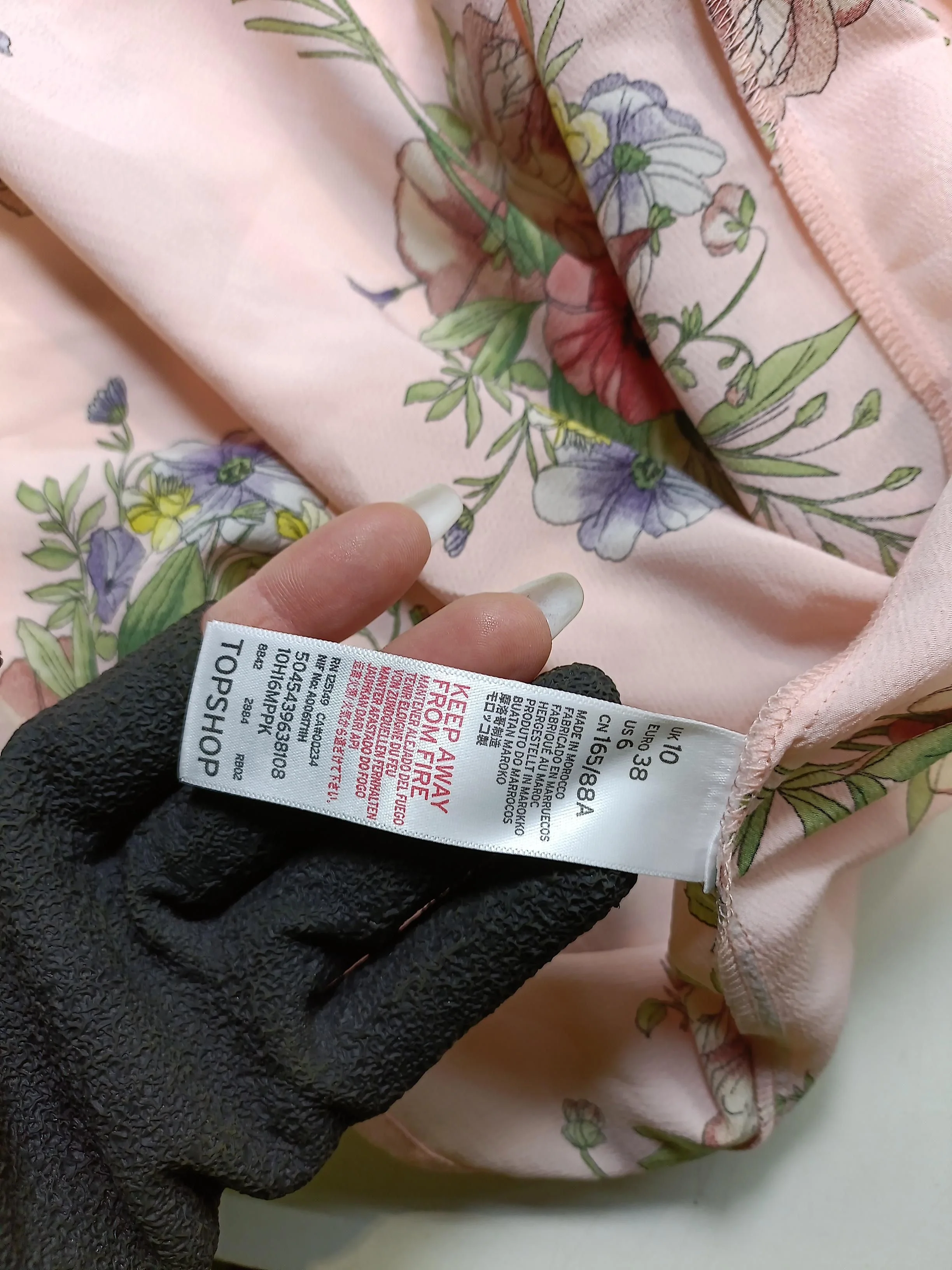 Topshop Wrap Midi Dress UK10 in Pink - Image 6