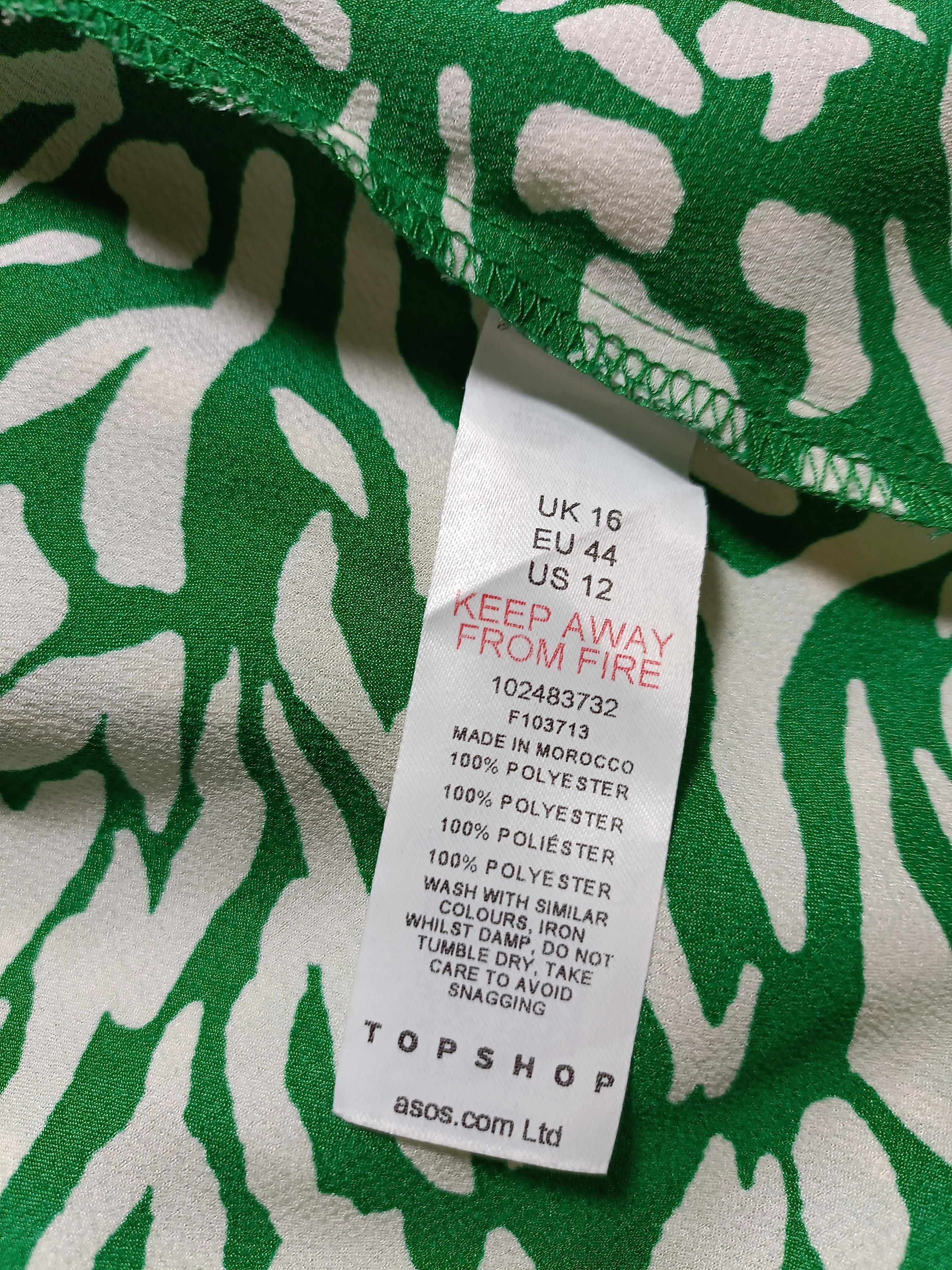 Topshop Wrap Midi Dress UK16 in Green - Image 6