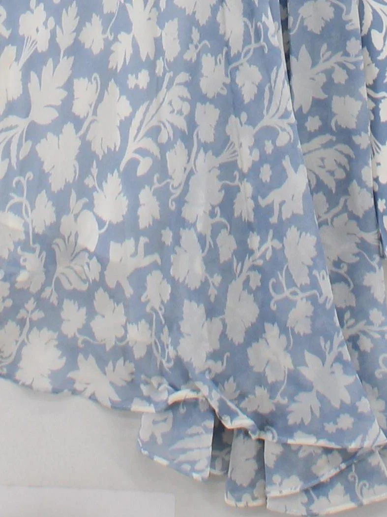 Topshop Wrap Mini Dress M in Blue - Image 4