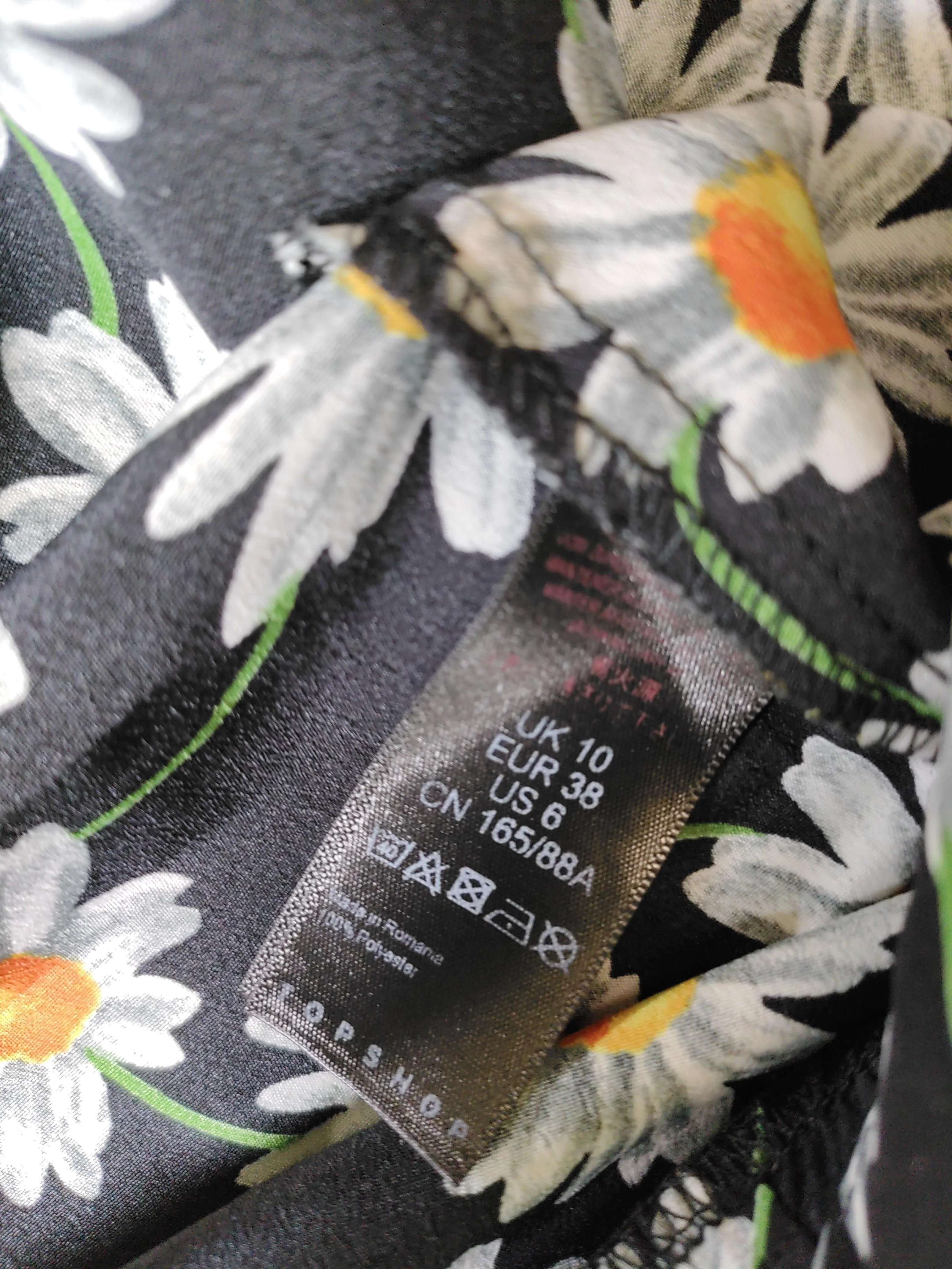 Topshop Wrap Mini Dress UK10 in Black - Image 6