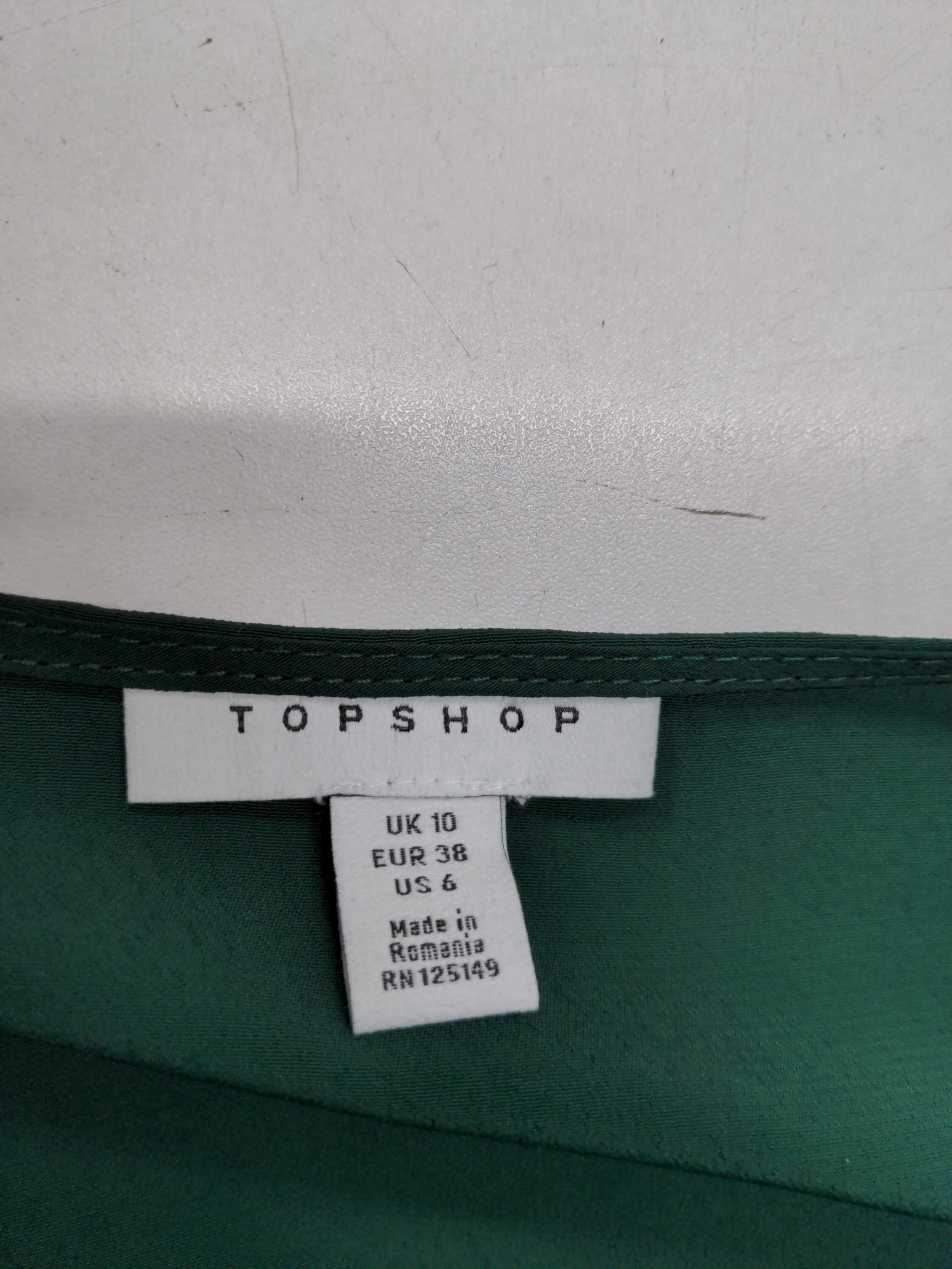 Topshop Wrap Mini Dress UK10 in Green - Image 5