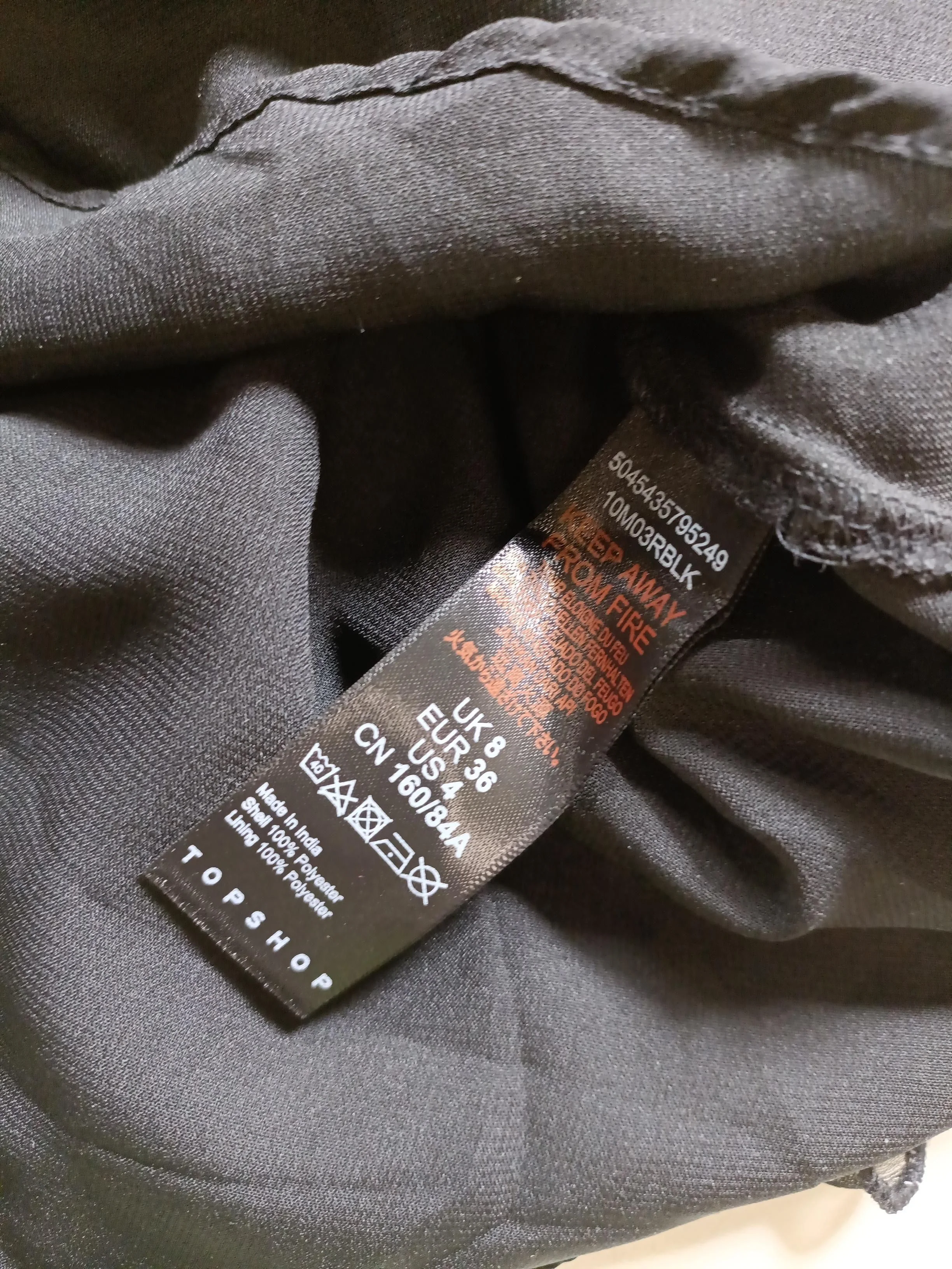 Topshop Wrap Mini Dress UK8 in Black - Image 6