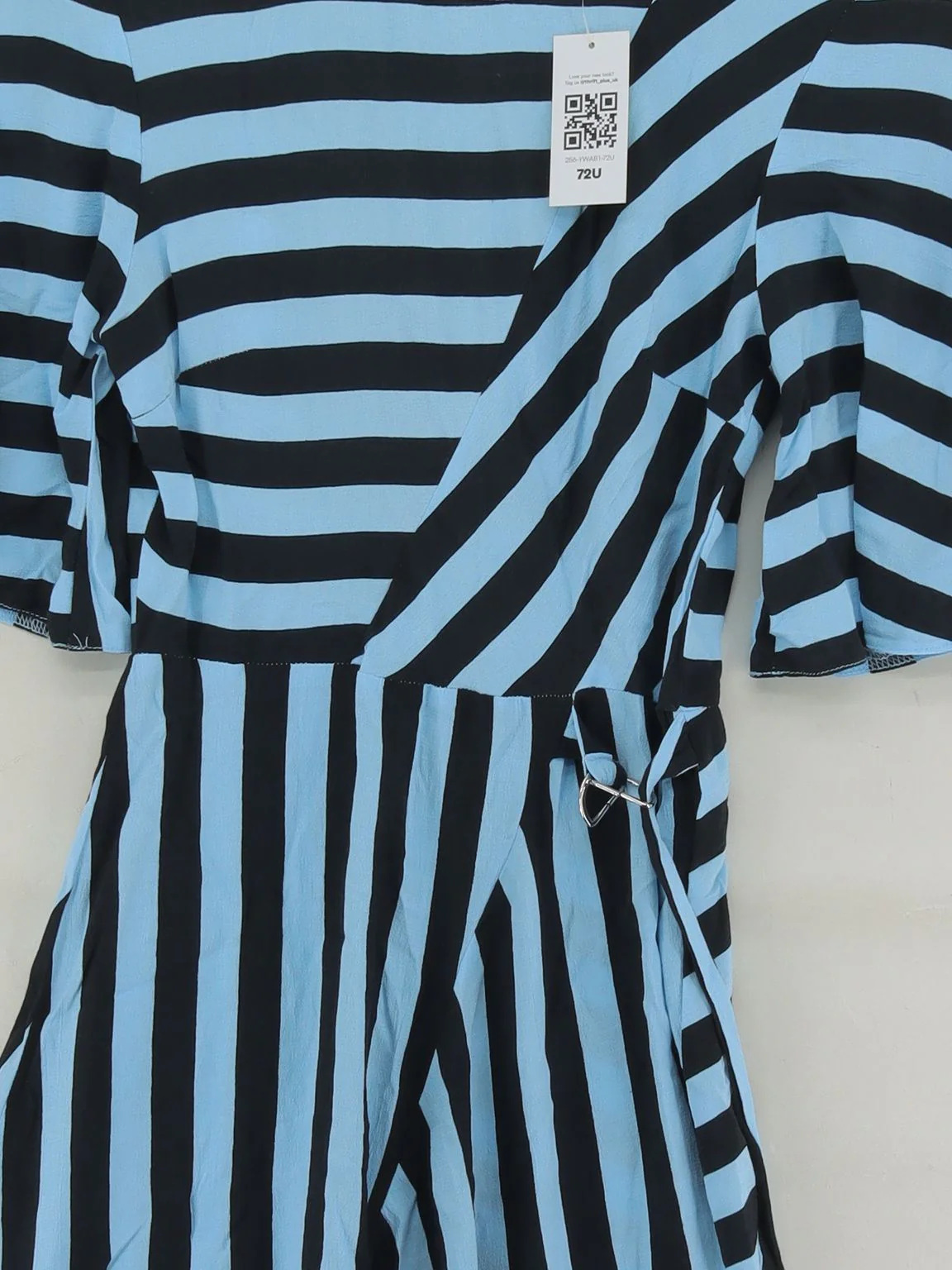 Topshop Wrap Mini Dress UK8 in Blue - Image 3