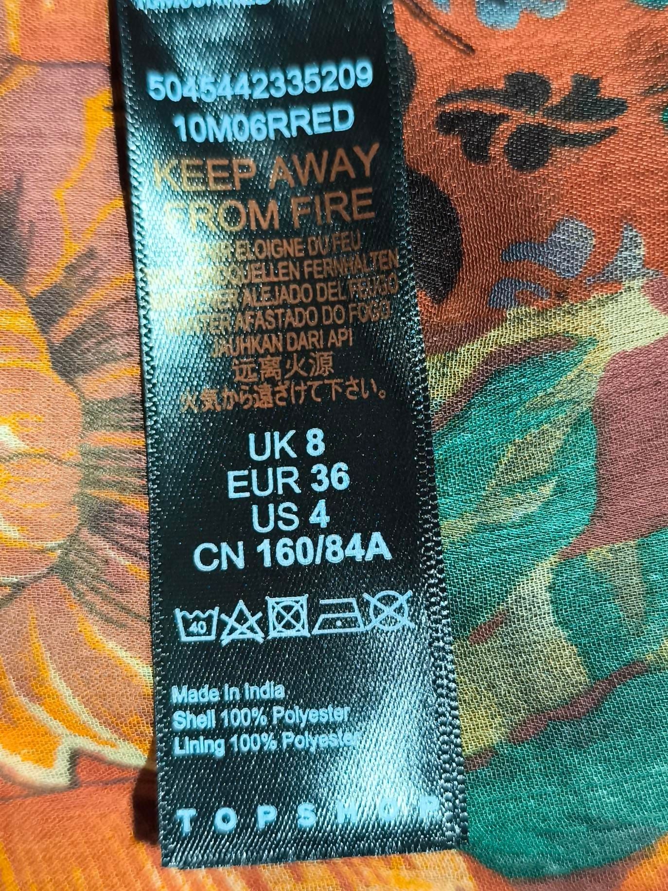 Topshop Wrap Mini Dress UK8 in Brown - Image 7