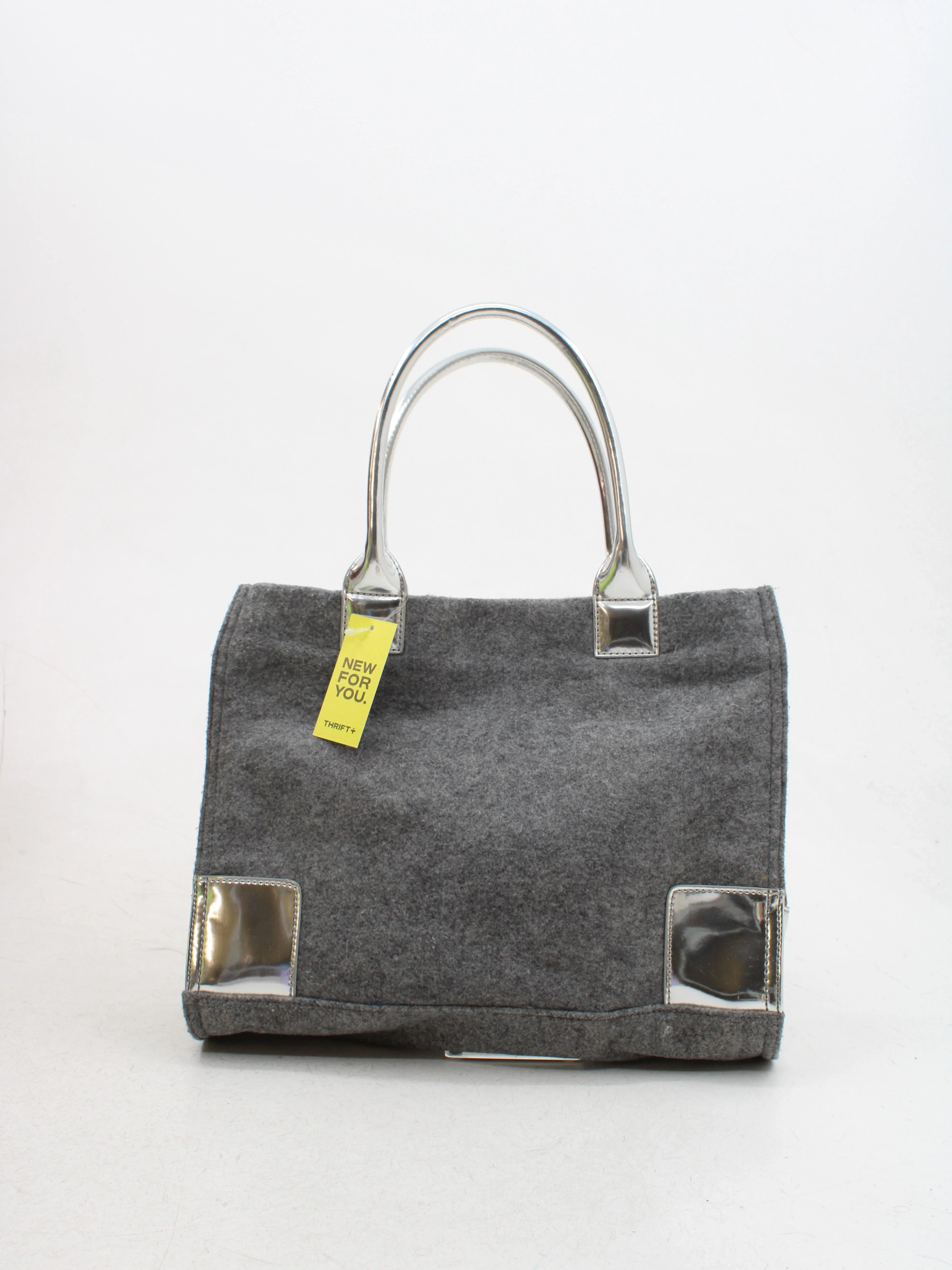 Tory Burch Women's Bag Grey Wool with Faux Leather Tote - Image 2