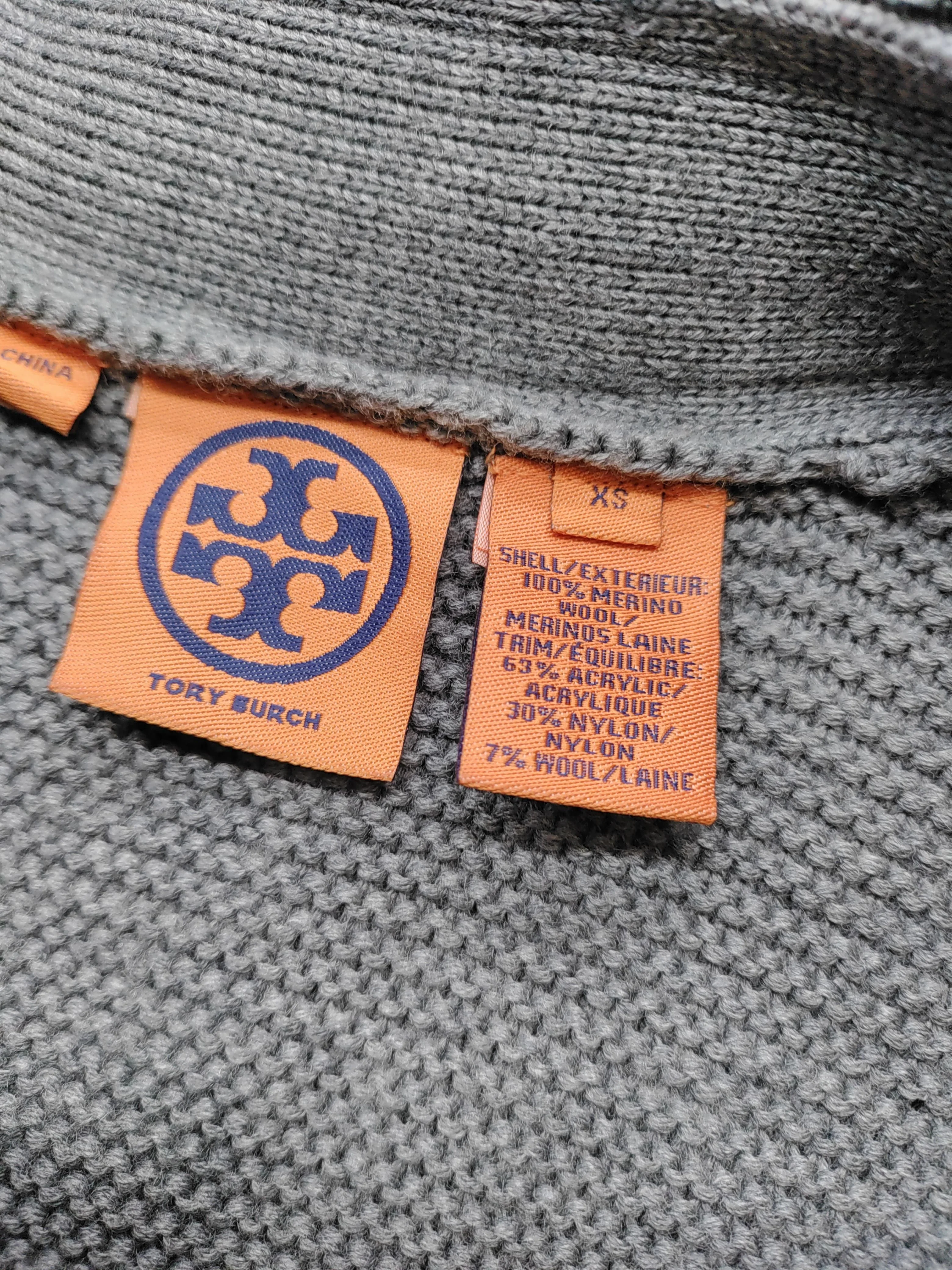 Tory Burch Women's Cardigan XS Grey Wool with Acrylic, Nylon, Wool Cardigan - Image 8