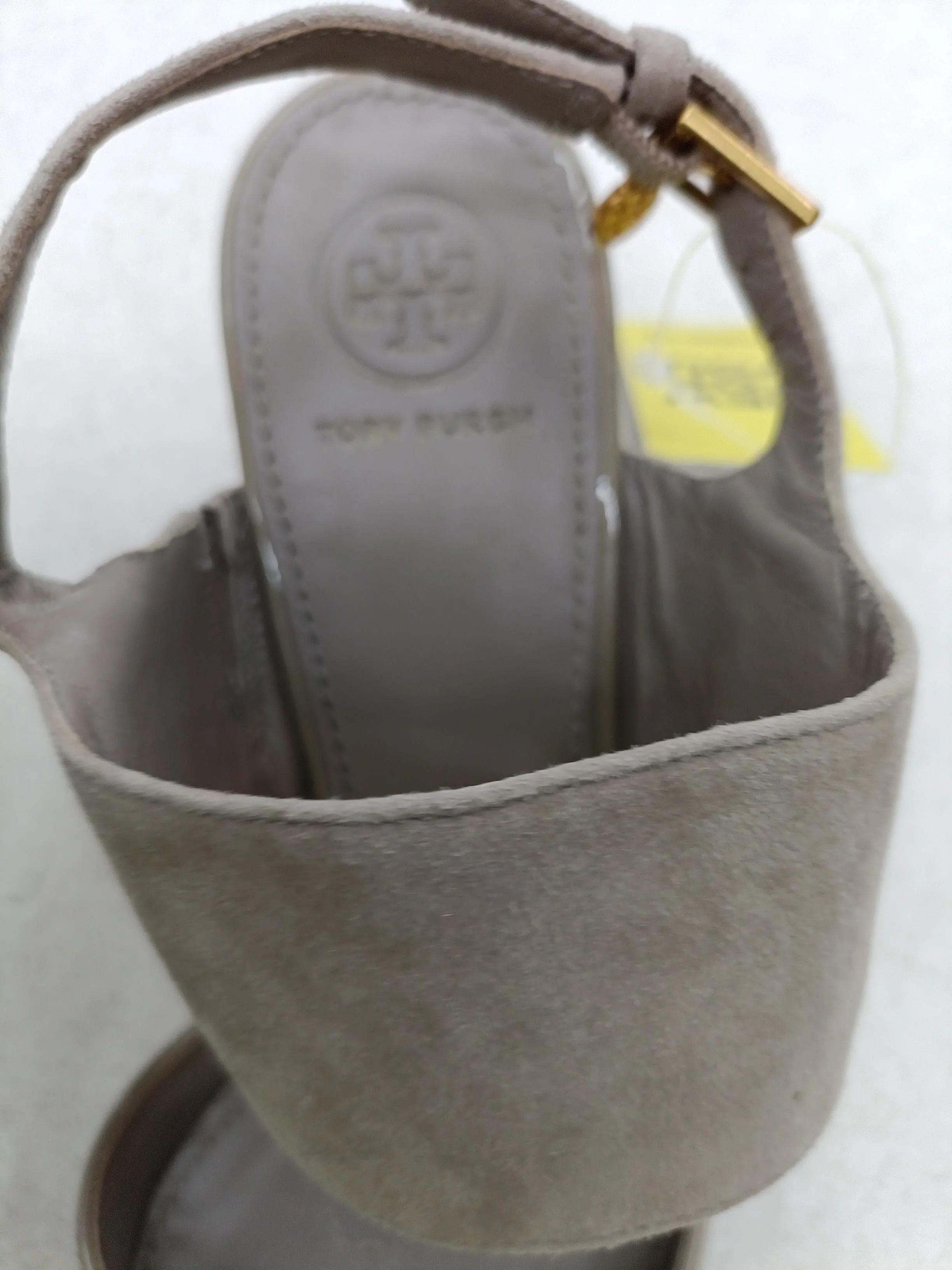 Tory Burch Women's Heels UK 5 Tan Leather with Suede Court - Image 6
