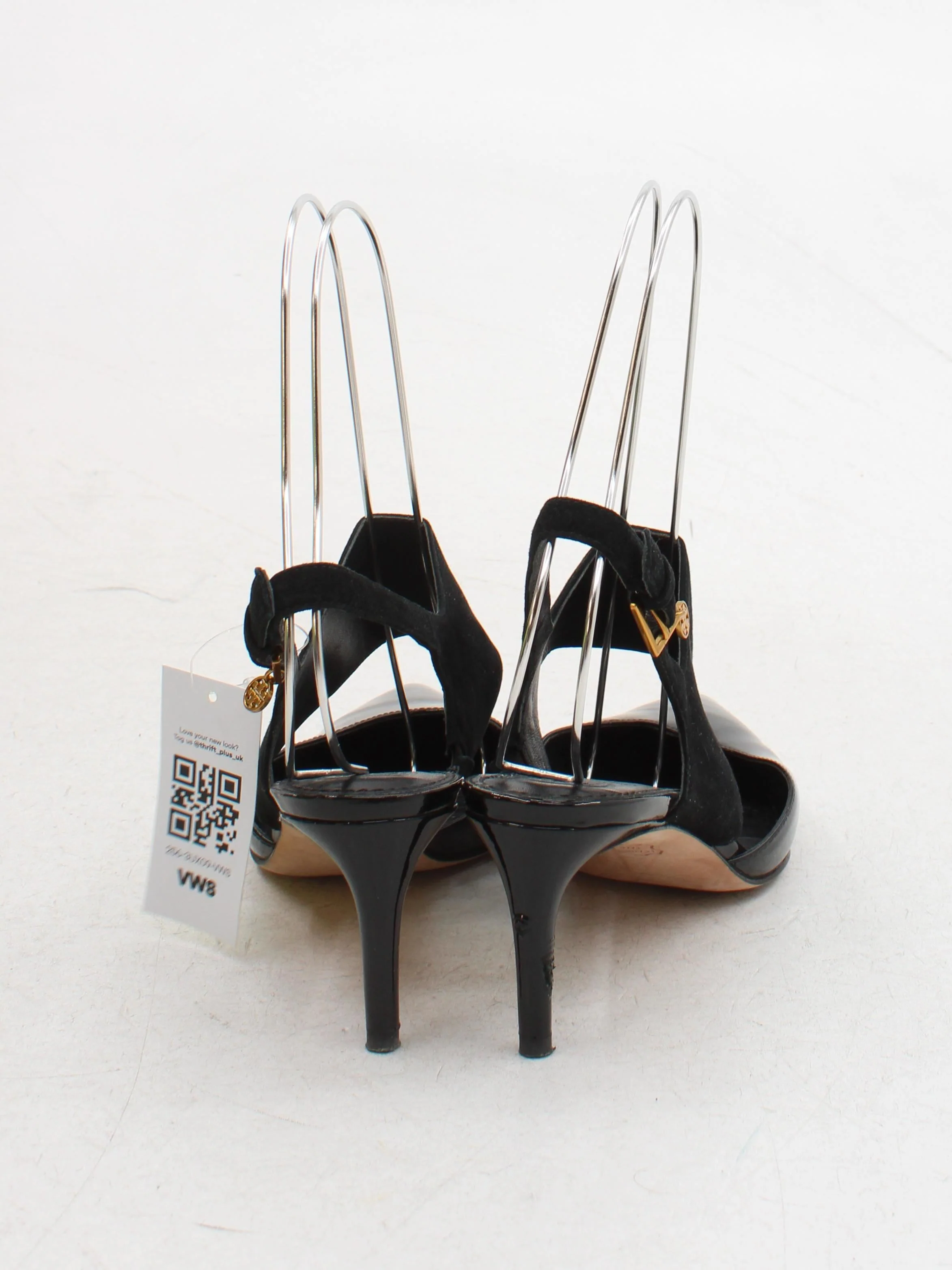 Tory Burch Women's Heels UK 7 Black Leather with Suede Court - Image 3