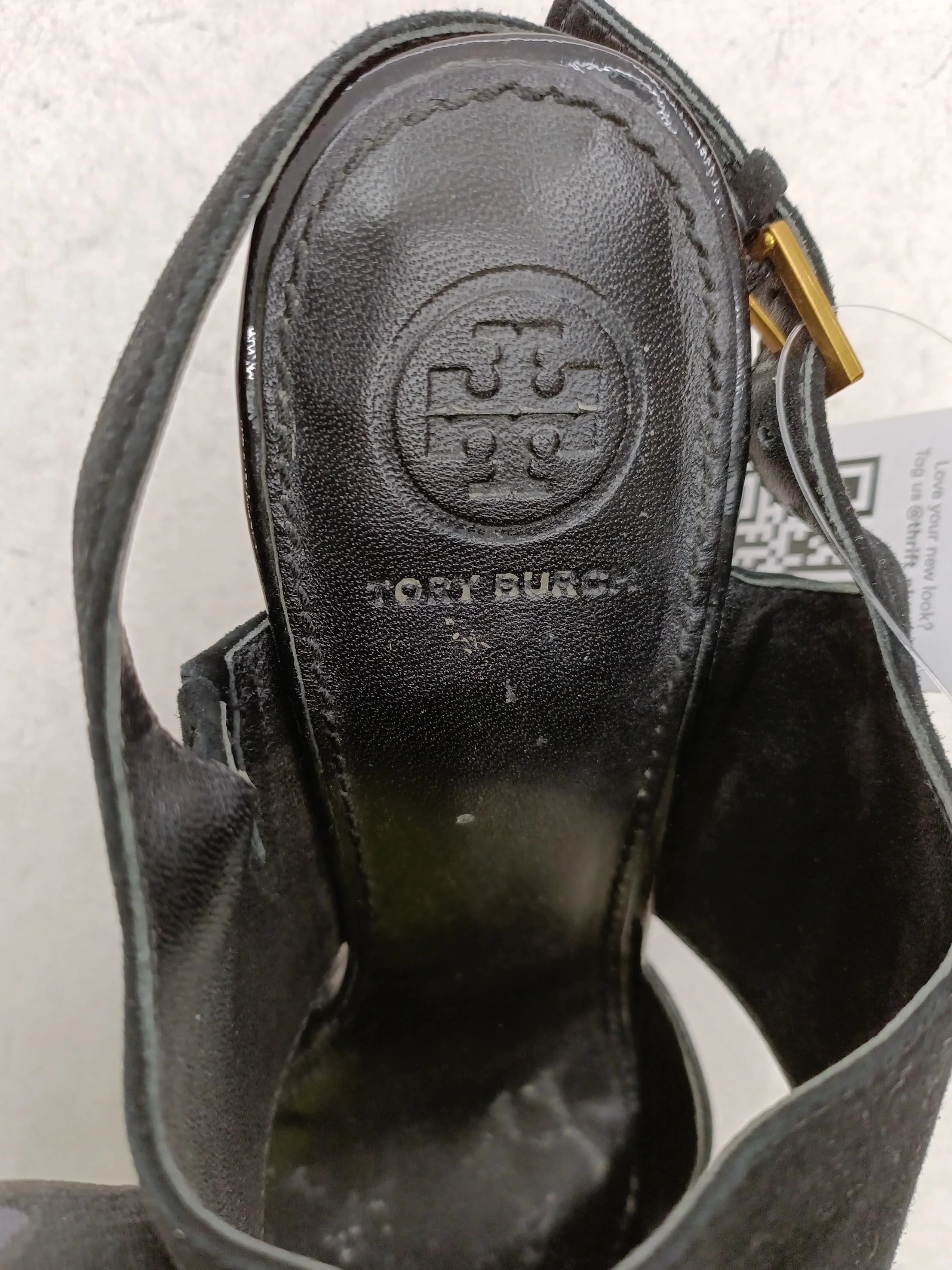 Tory Burch Women's Heels UK 7 Black Leather with Suede Court - Image 6