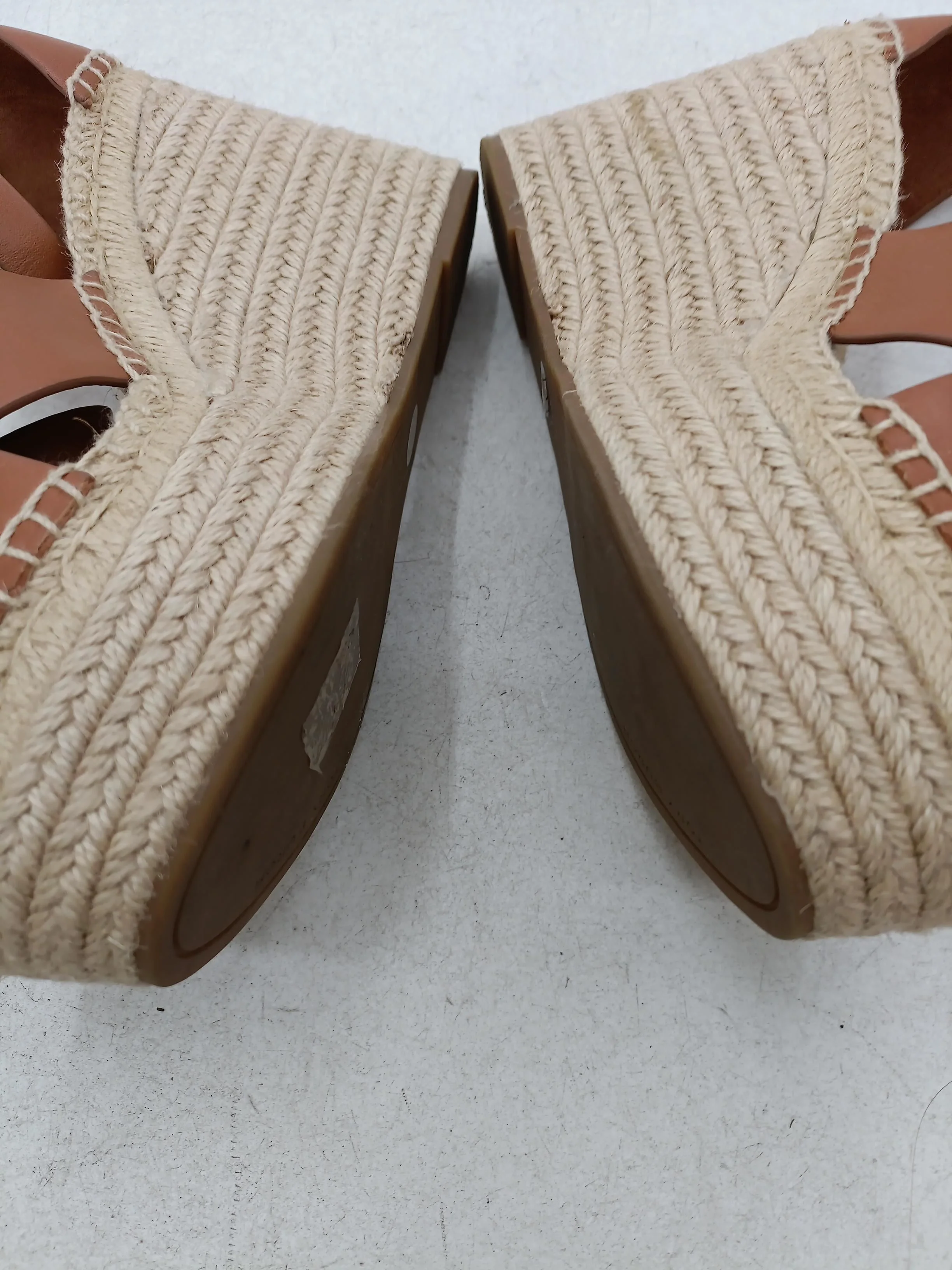 Tory Burch Women's Heels UK 7 Tan Leather with Other Espadrille - Image 7