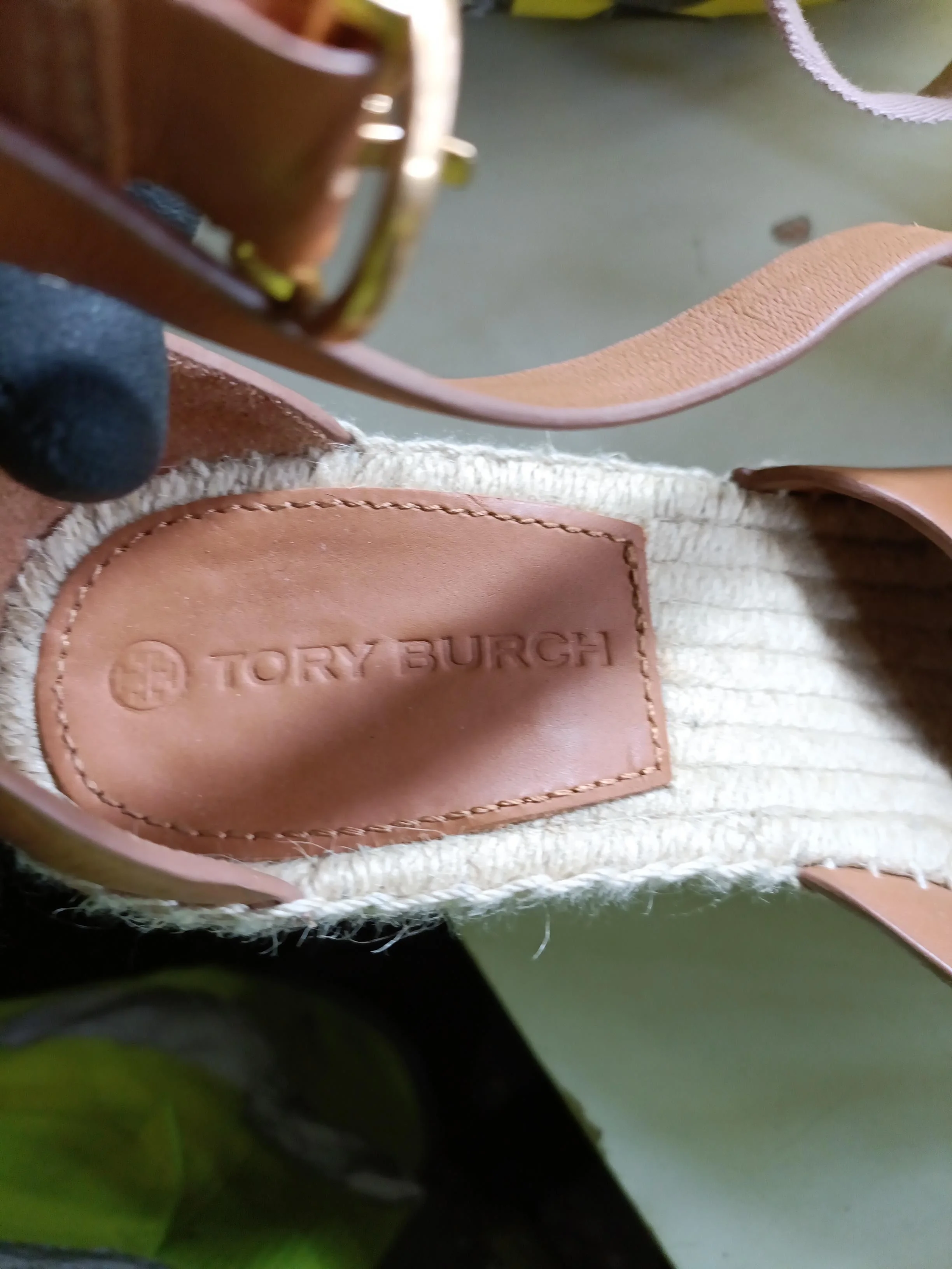 Tory Burch Women's Heels UK 7 Tan Leather with Other Espadrille - Image 9