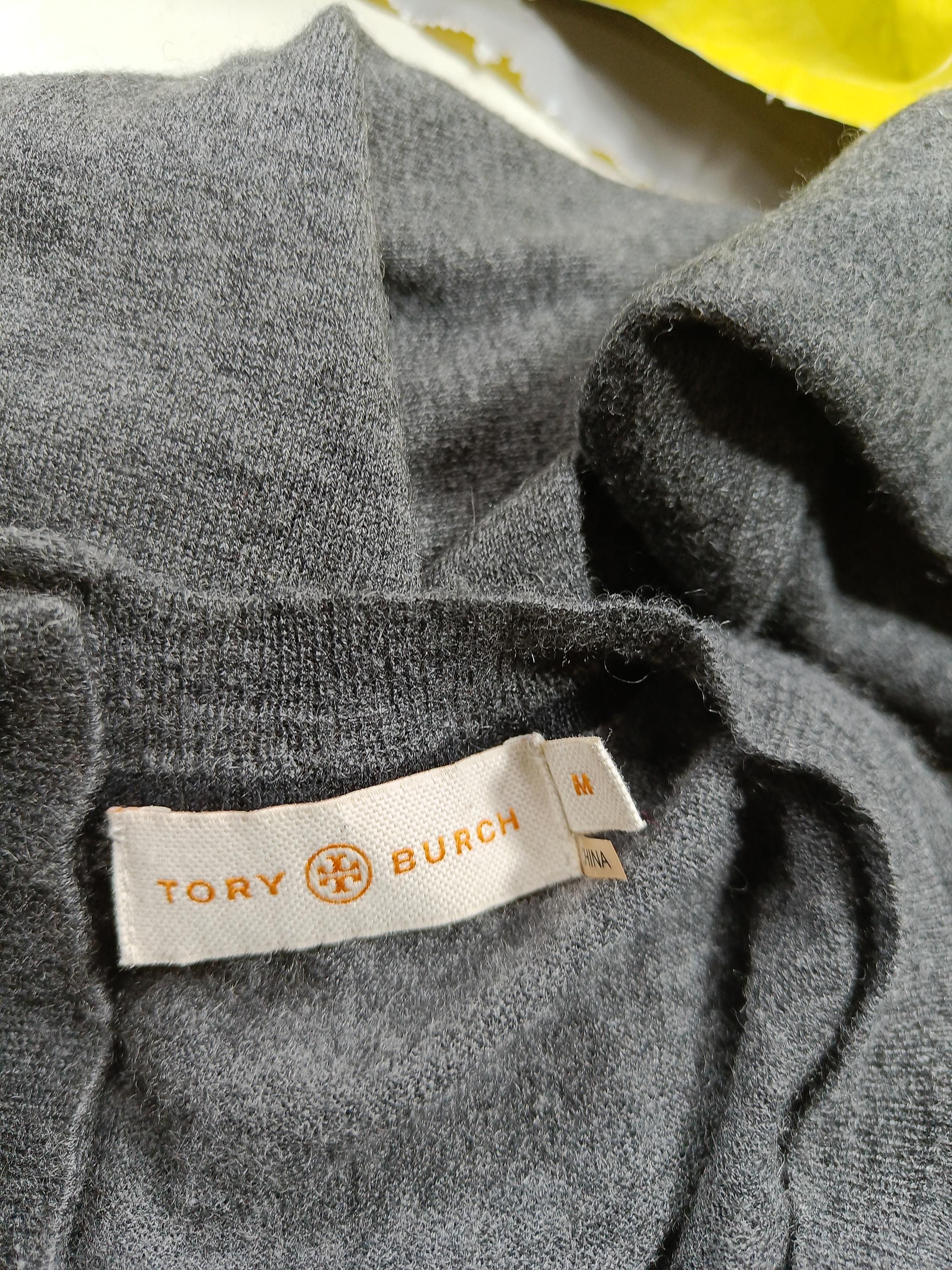 Tory Burch Women's Jumper M Grey 100% Cashmere Crew Neck Pullover - Image 6