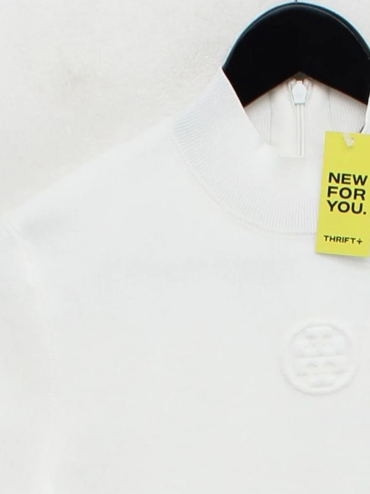 Tory Burch Women's Jumper XS White Polyamide with Polyester, Elastane Pullover - Image 3