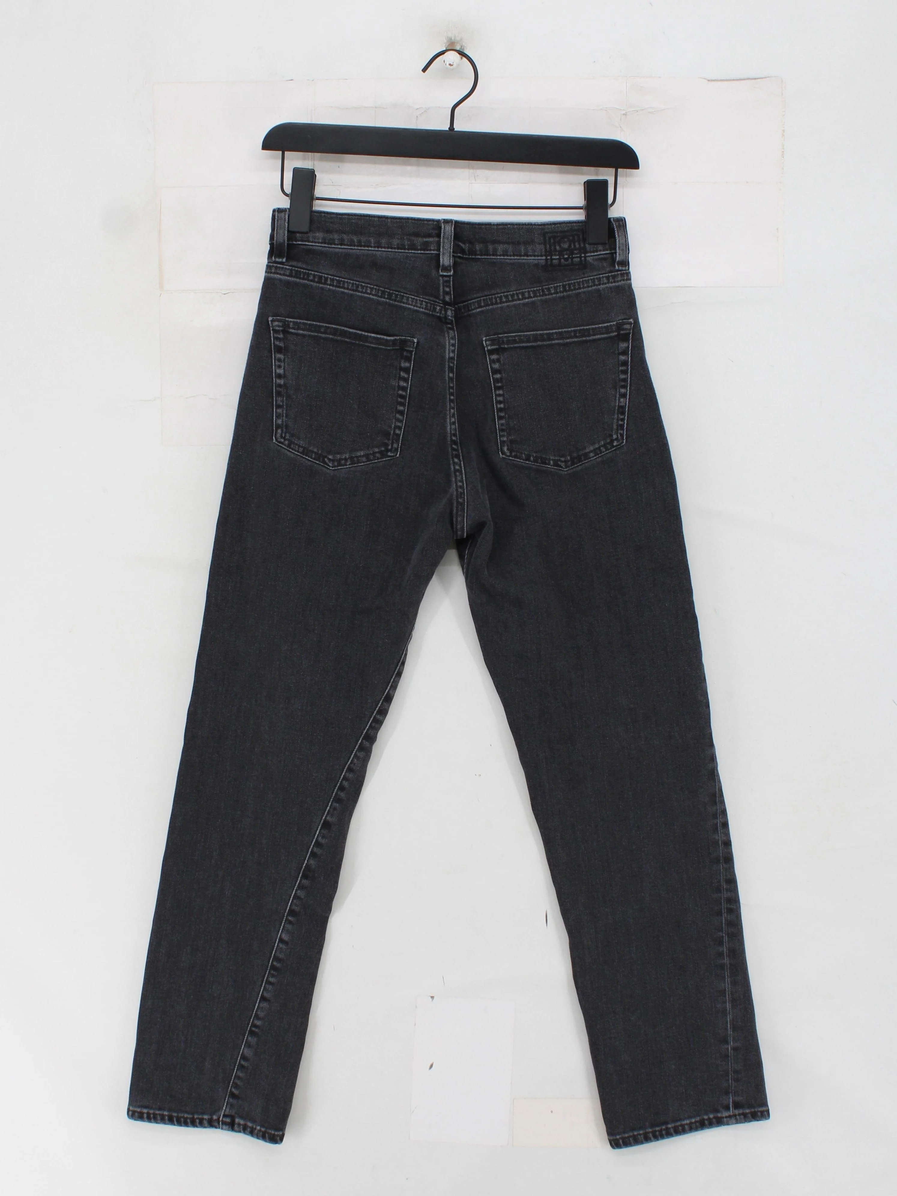 Totême Women's Jeans W 25 in; L 32 in Black Cotton with Elastane Straight - Image 2