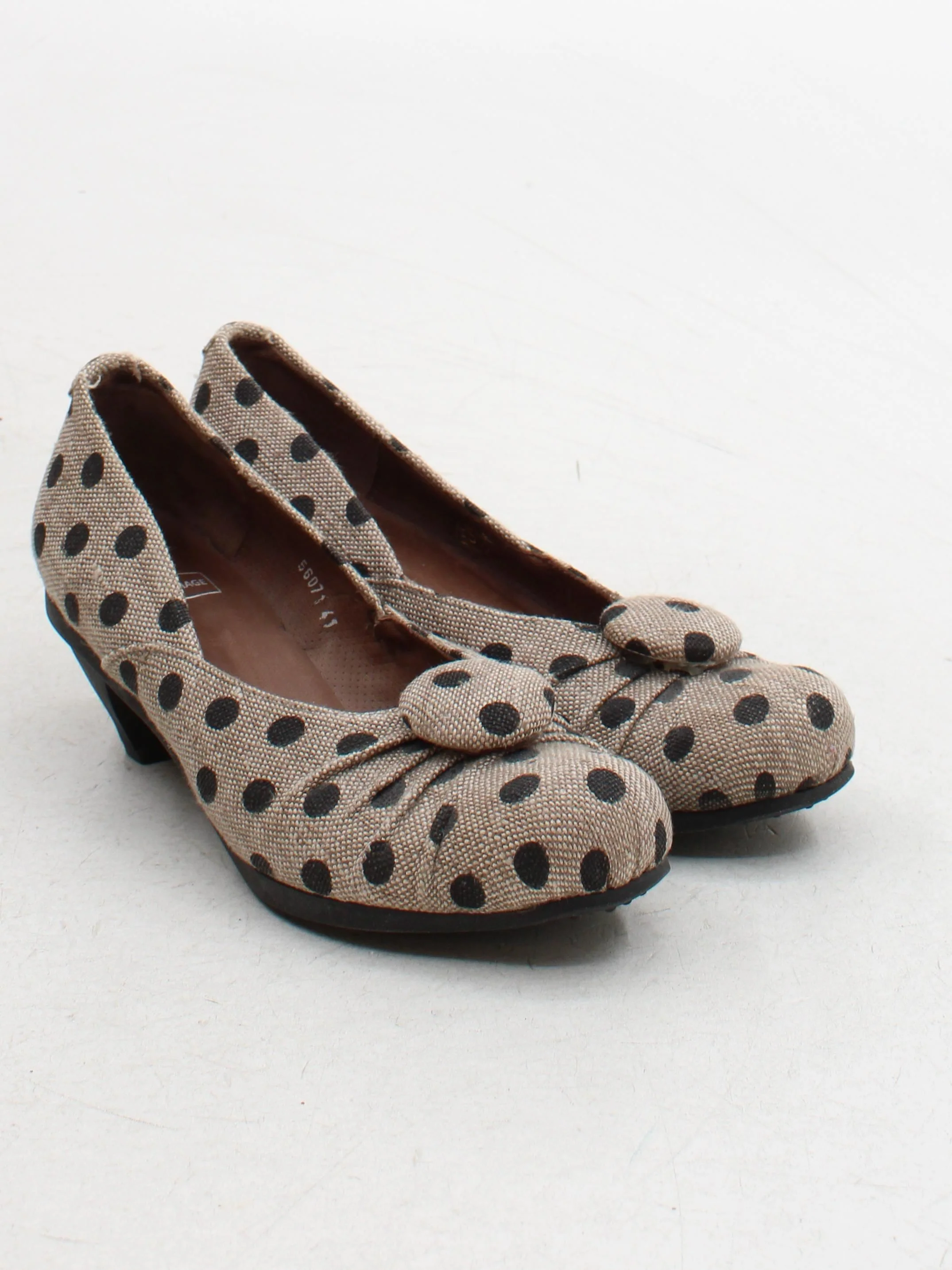 Tracey Neuls Women's Heels UK 7 Tan Polkadot 100% Other Court - Image 4