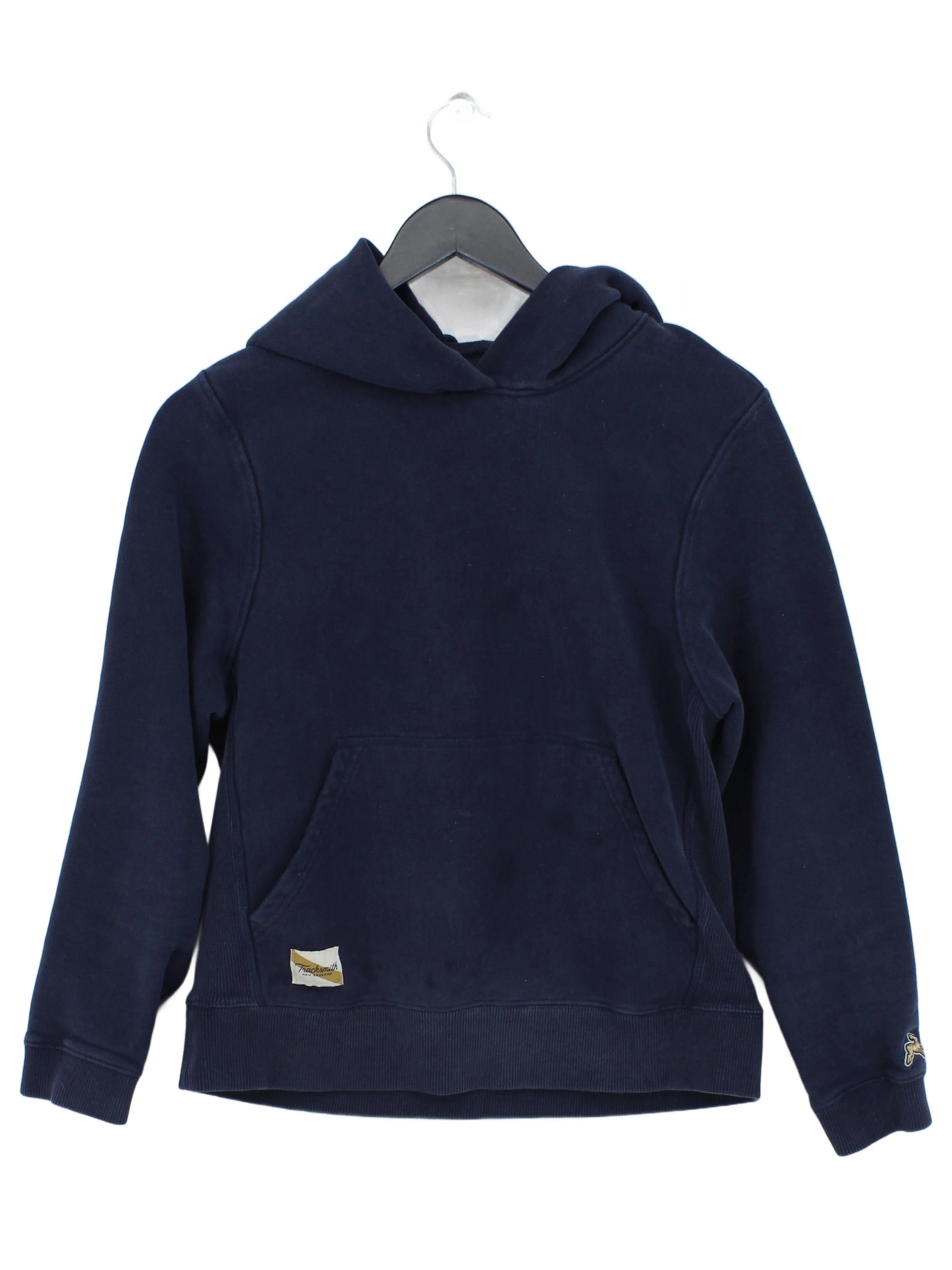 Tracksmith Men's Hoodie M Blue Cotton with Polyester, Spandex Pullover