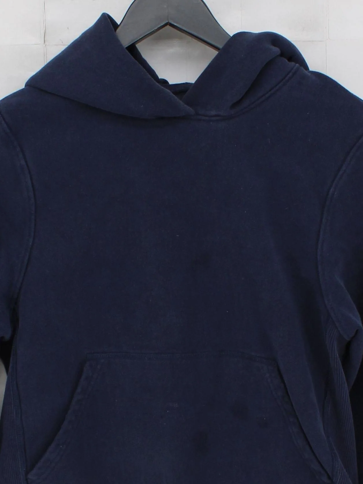 Tracksmith Men's Hoodie M Blue Cotton with Polyester, Spandex Pullover - Image 3