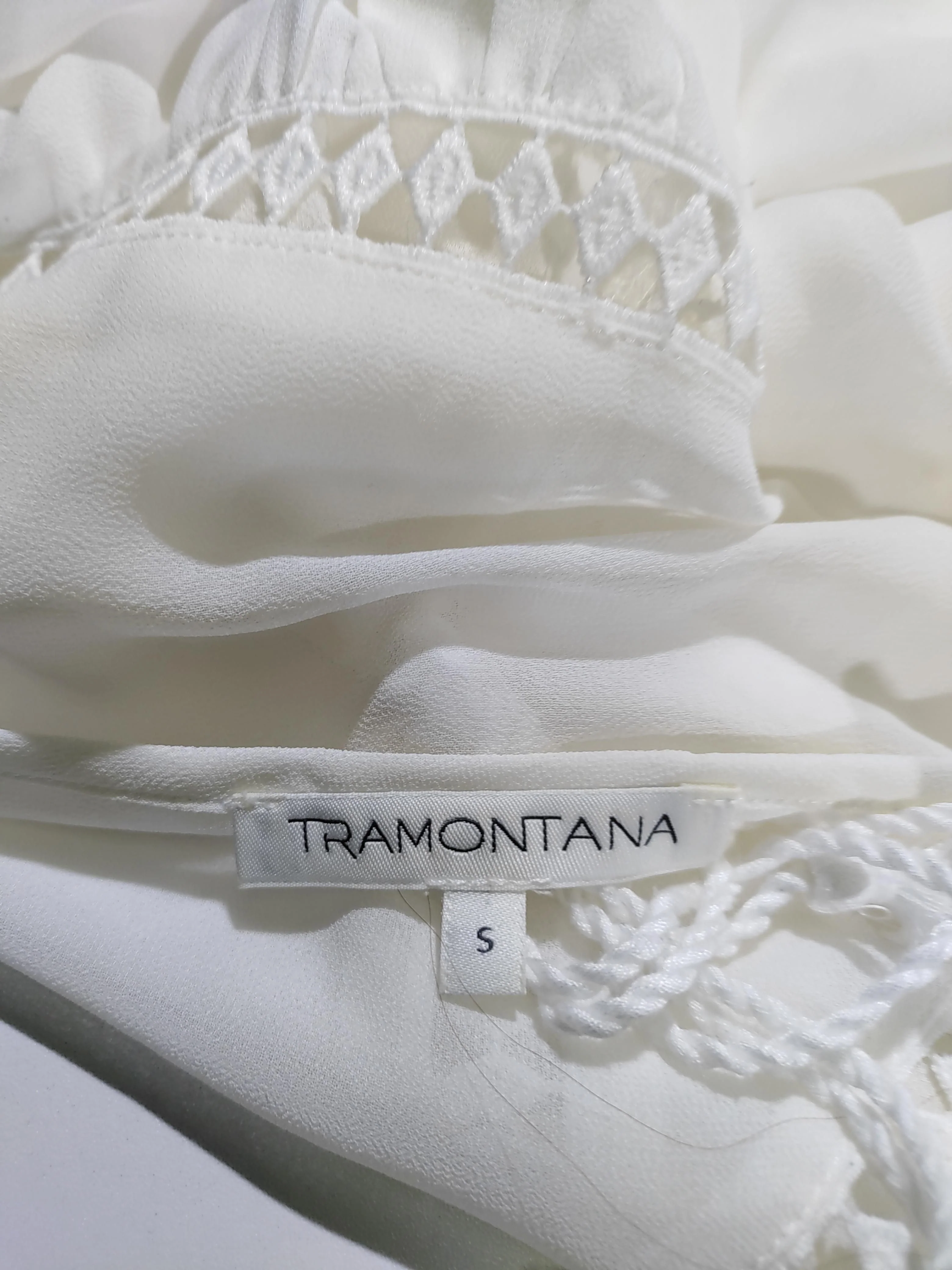 Tramontana Women's Blouse S White Polyester with Viscose Basic - Image 5