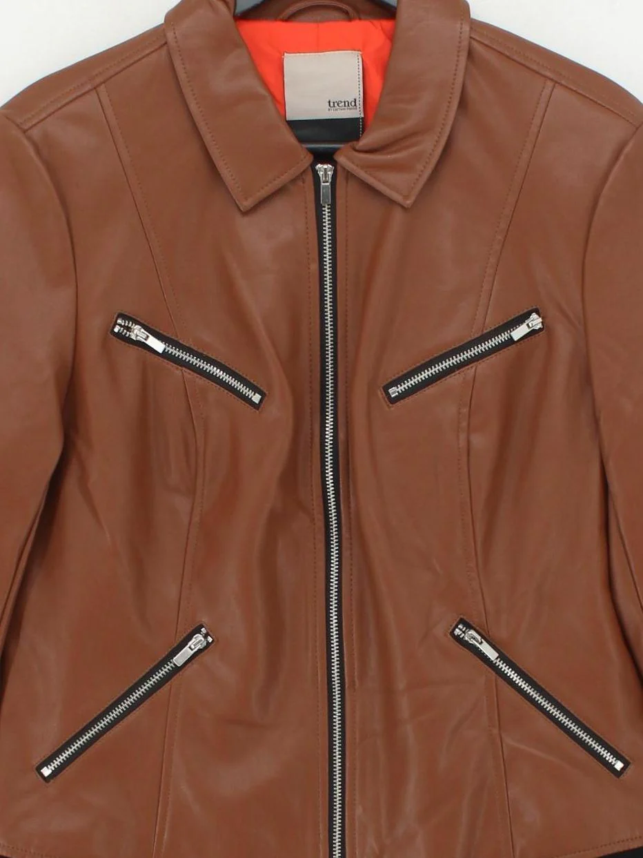Trend by Captain Tortue Motorcycle Jacket jacket brown - Image 3