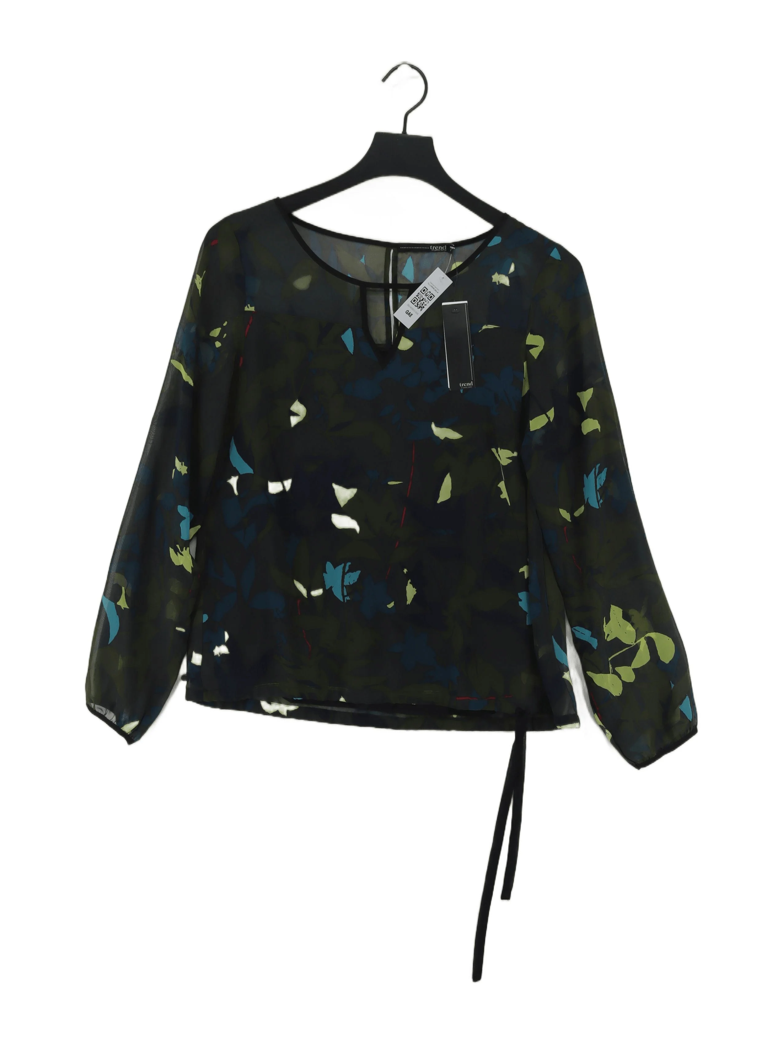 Trend By Captain Tortue Women's Blouse UK 8 Multi Polyester with Cotton Basic