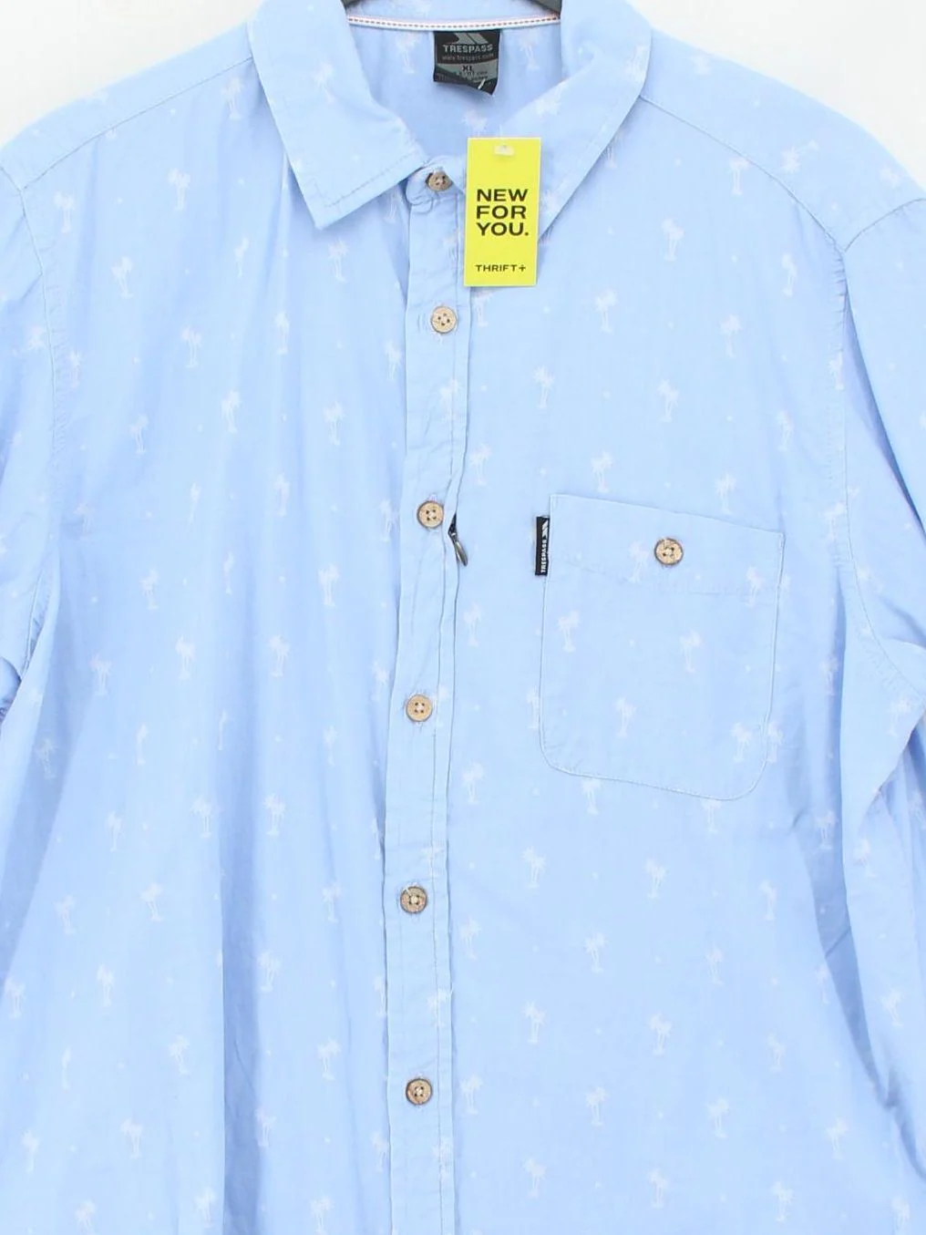 Trespass Men's Shirt XL Blue Graphic 100% Cotton Basic - Image 3