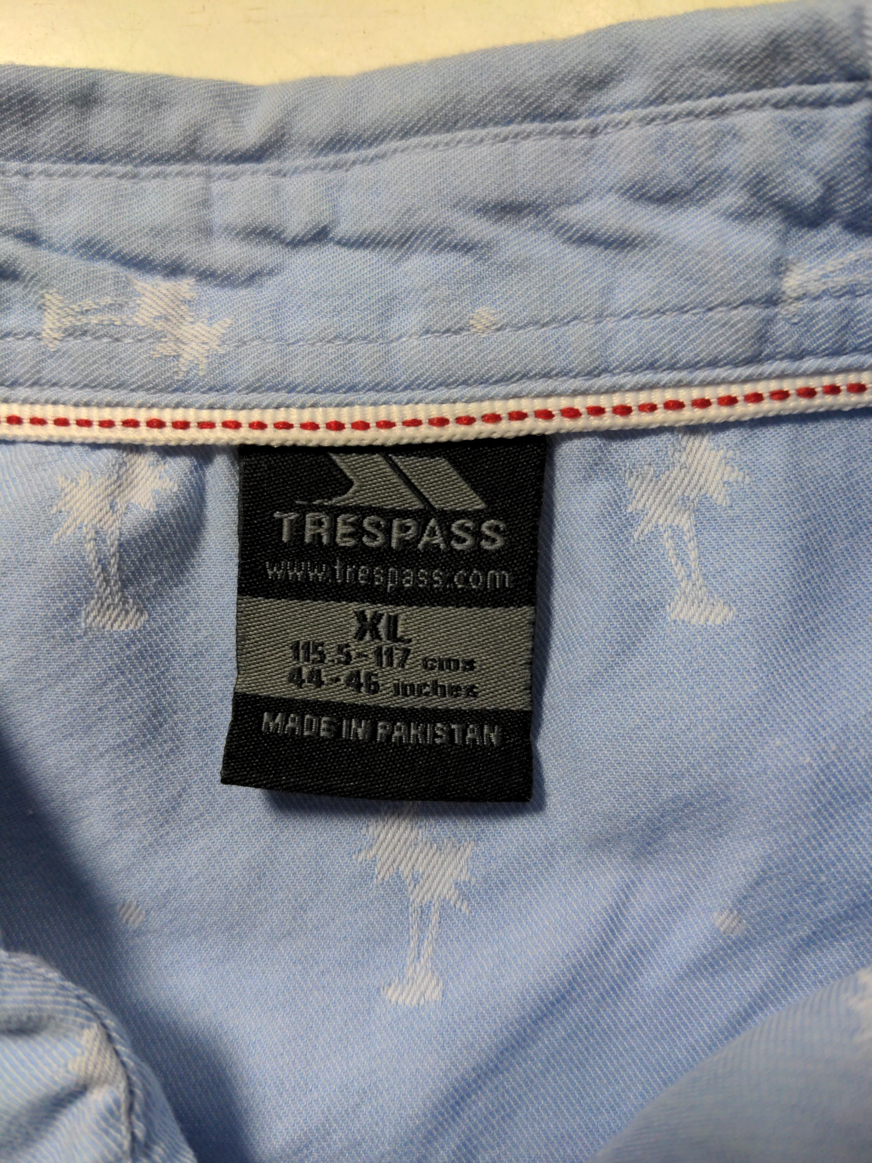 Trespass Men's Shirt XL Blue Graphic 100% Cotton Basic - Image 5