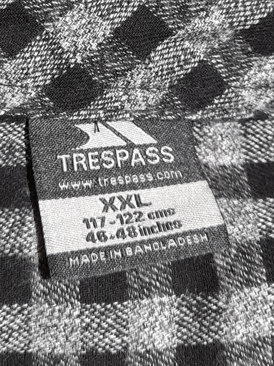 Trespass Men's Shirt XXL Grey Checkered 100% Cotton Basic - Image 5