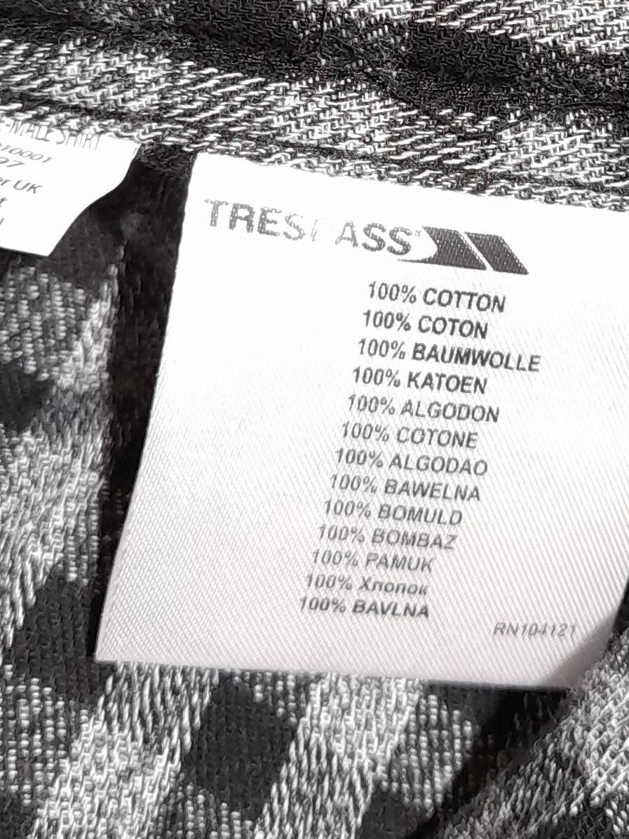 Trespass Men's Shirt XXL Grey Checkered 100% Cotton Basic - Image 6