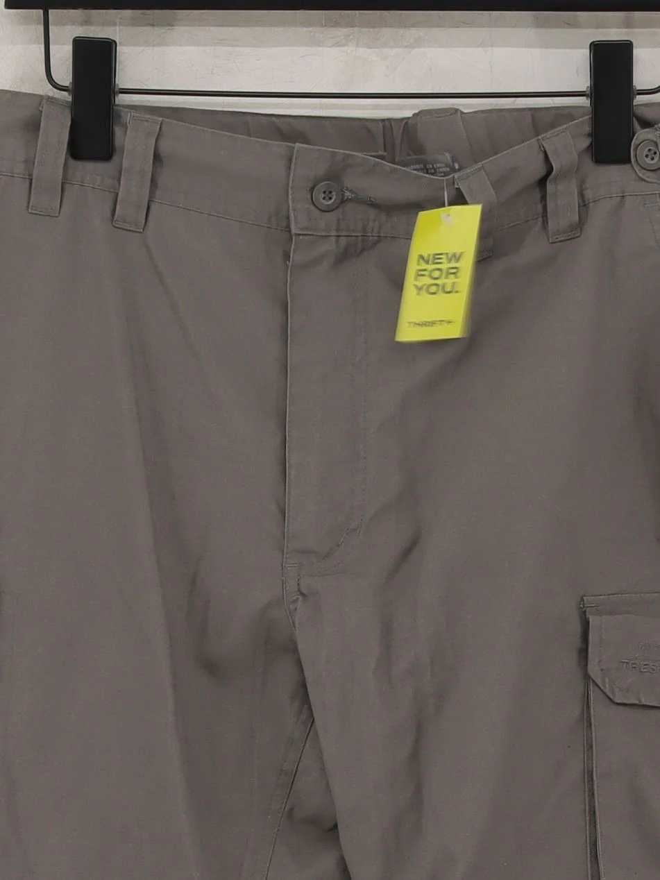 Trespass Men's Shorts S Grey Polyester with Cotton Cargo - Image 3