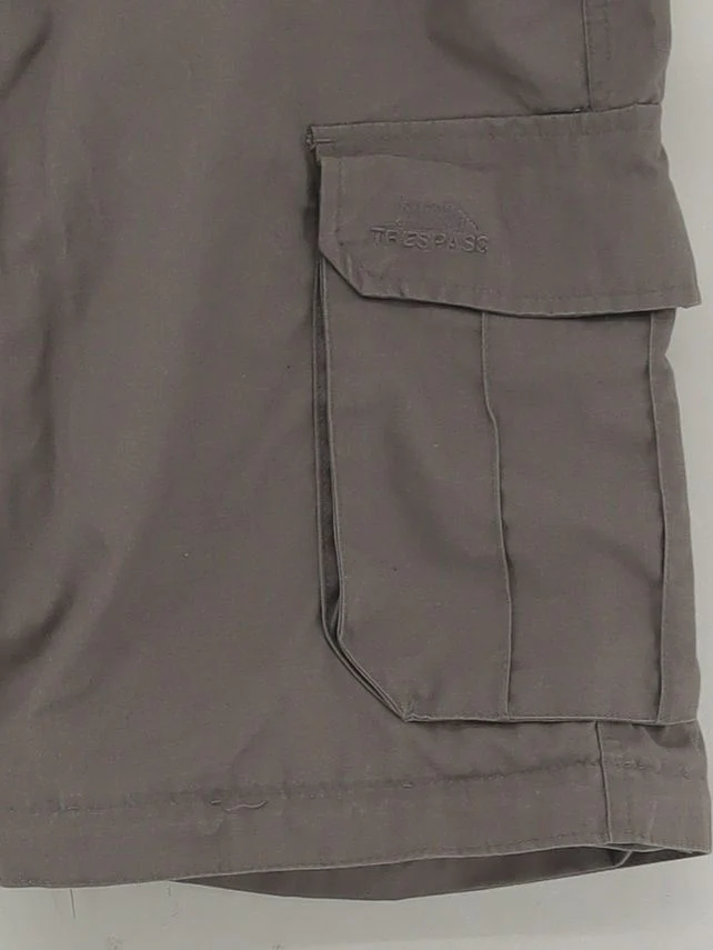 Trespass Men's Shorts S Grey Polyester with Cotton Cargo - Image 4