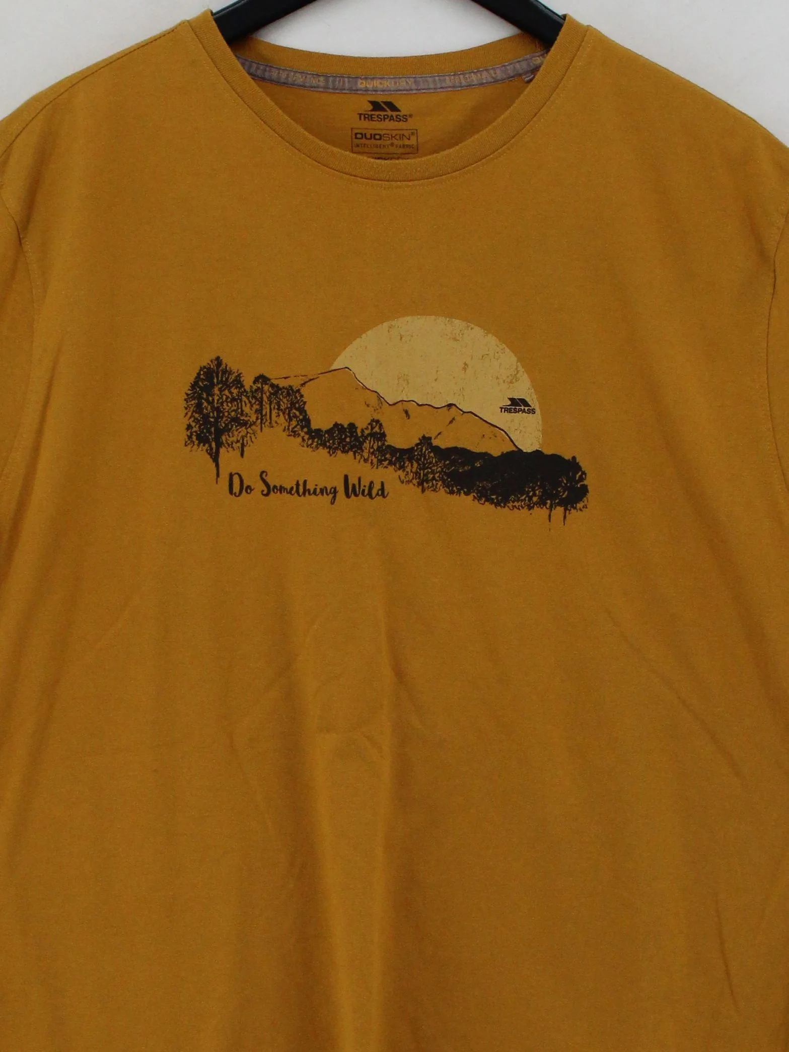 Trespass Men's T-Shirt XXXL Yellow Graphic Cotton with Polyester Basic - Image 3