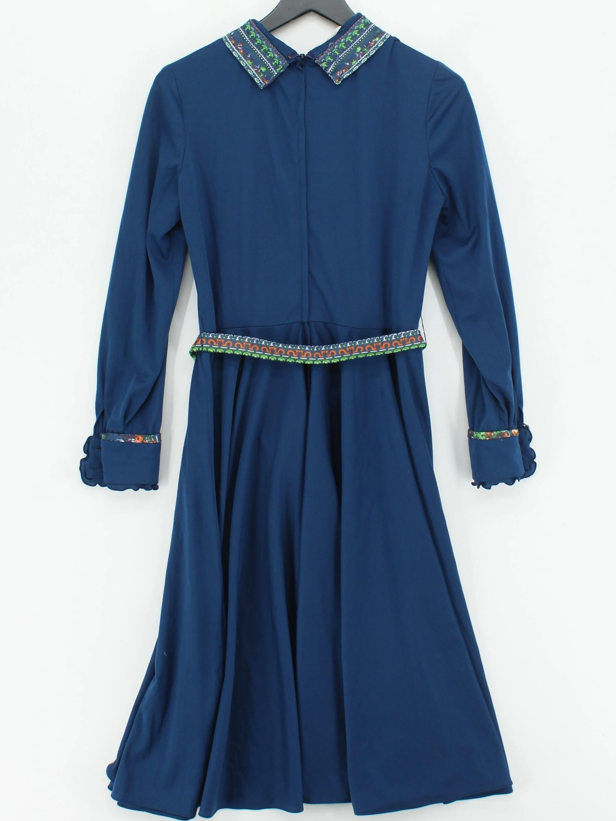 TRINA LEWIS & MARJON COUTURE Shirt Midi Dress UK10 in Blue - Image 2