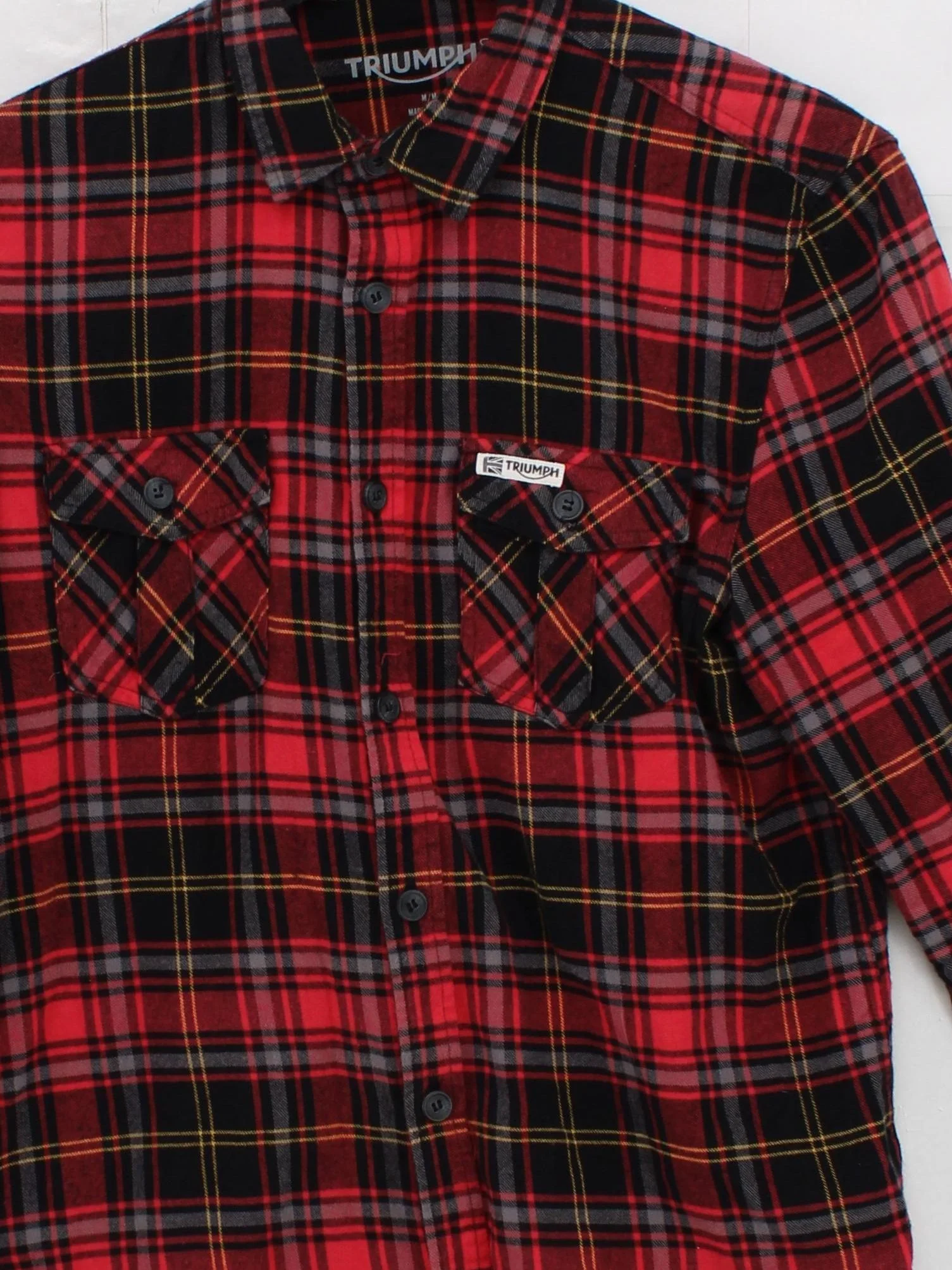 Triumph Men's Shirt M Multi Checkered 100% Cotton Basic - Image 3