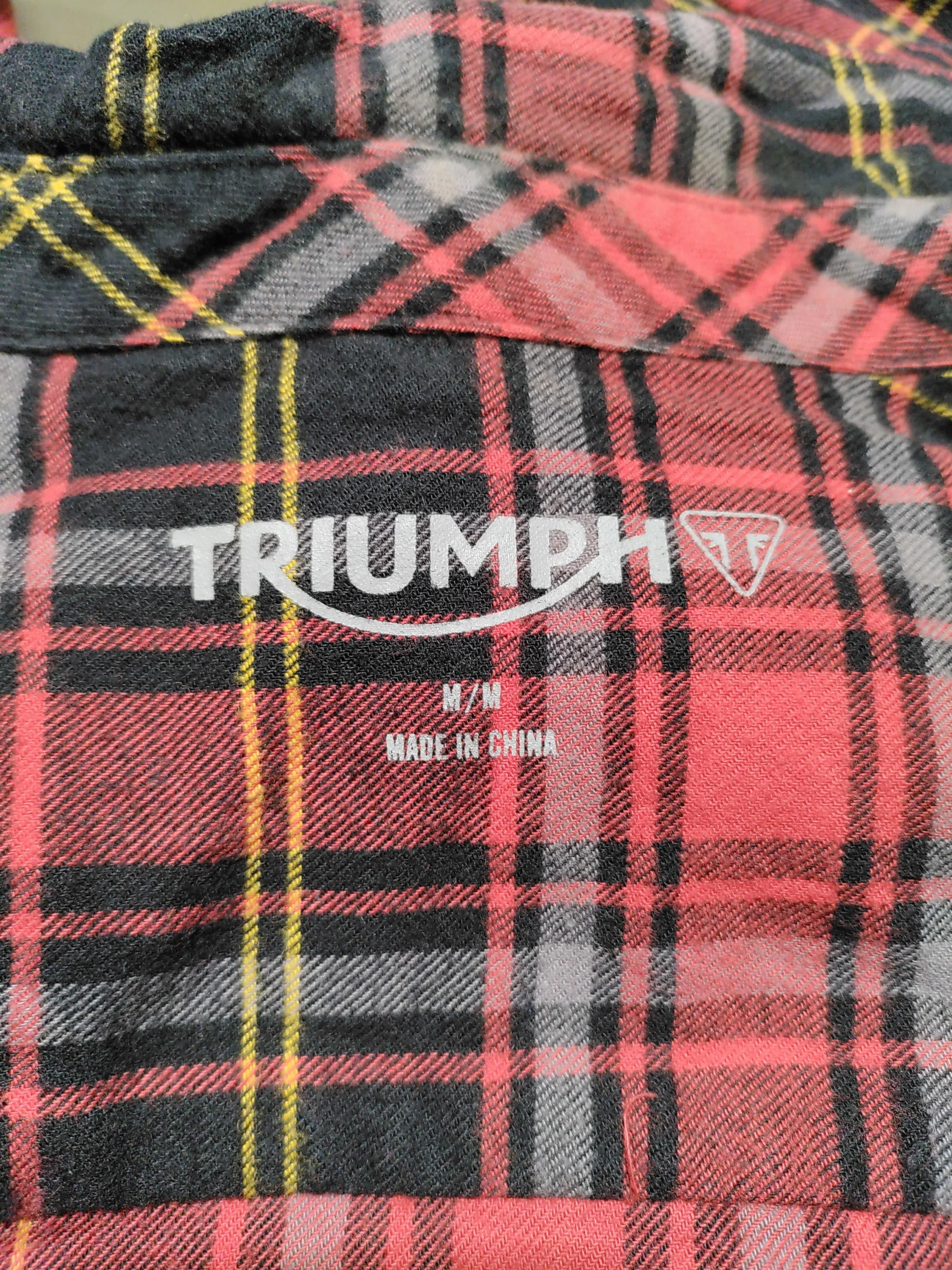 Triumph Men's Shirt M Multi Checkered 100% Cotton Basic - Image 5